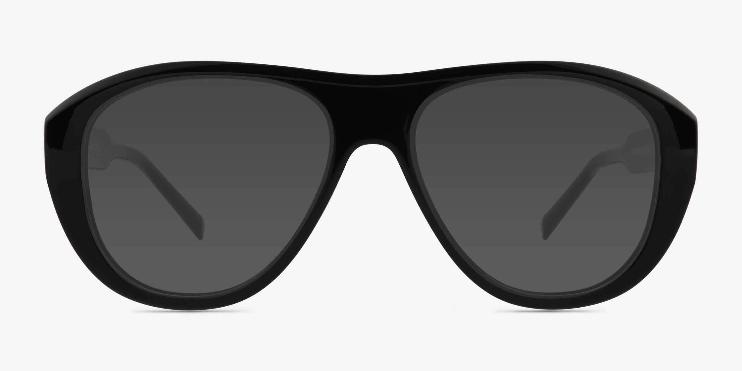 Randall Noir PlastiqueSoleil de Lunette de vue d'EyeBuyDirect, Vue de Face