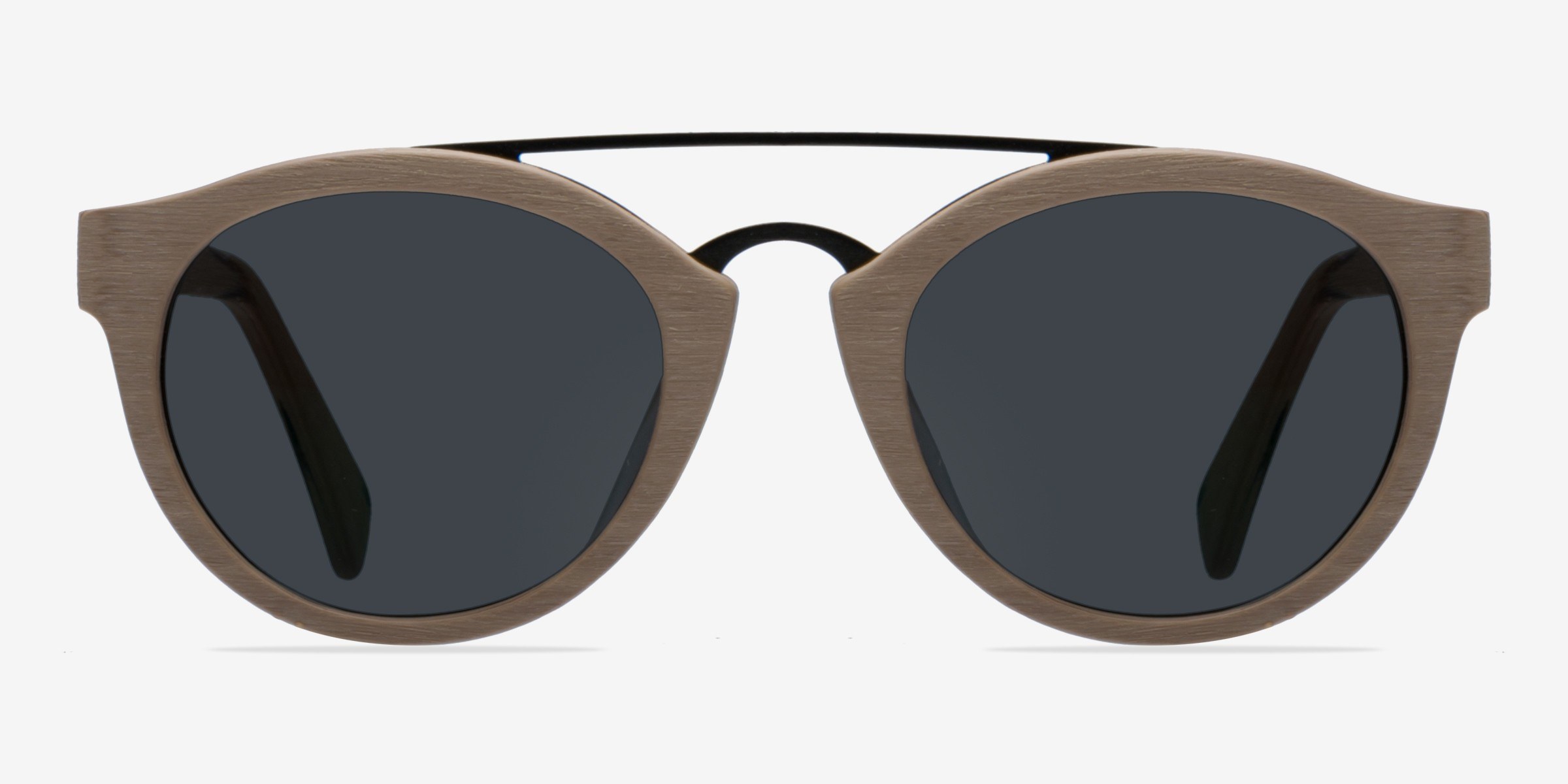 Enzo Light Brown Acetate-metalSoleil de Lunette de vue d'EyeBuyDirect, Vue de Face