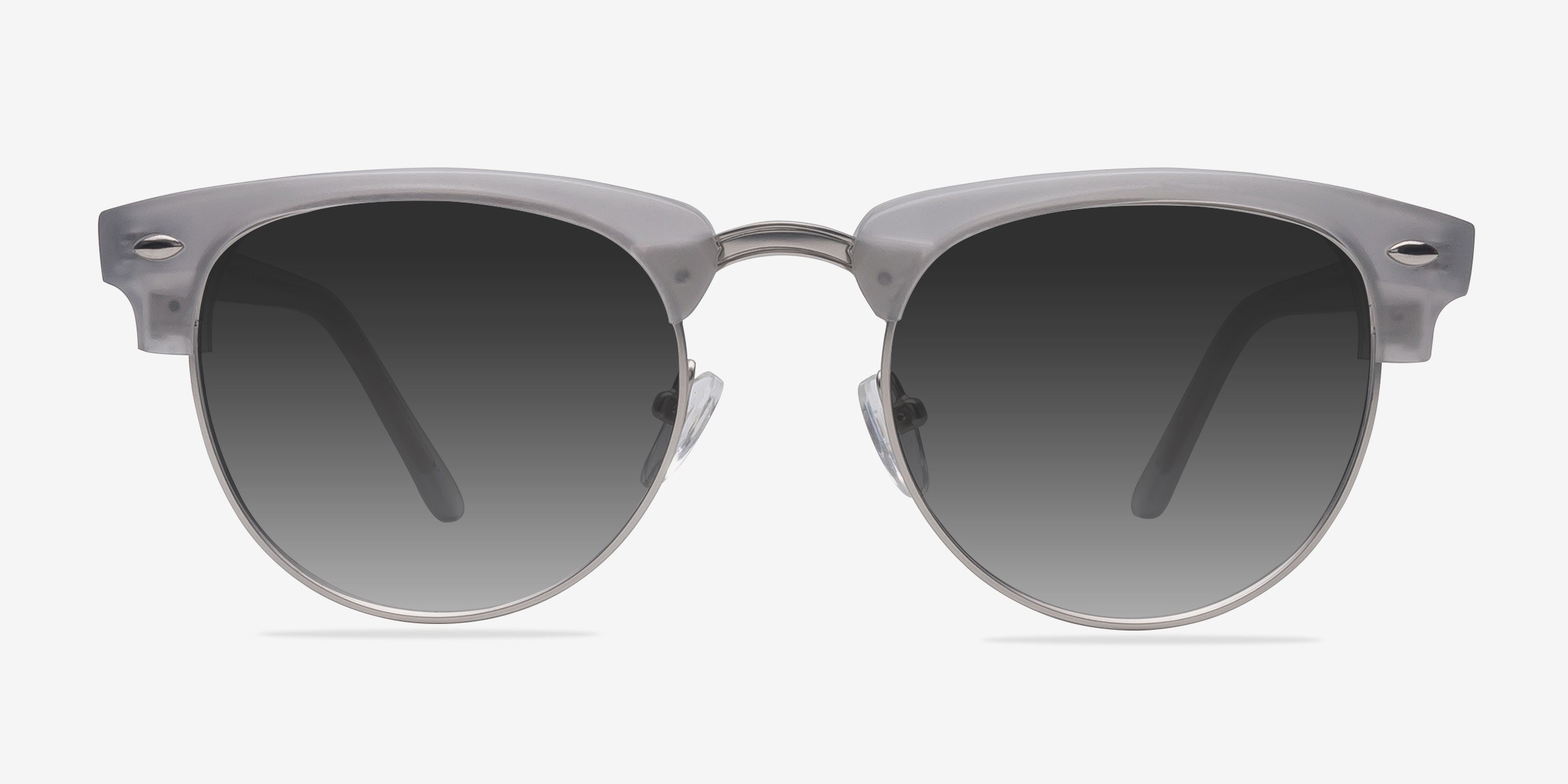 The Hamptons Clear Silver Acetate-metalSoleil de Lunette de vue d'EyeBuyDirect, Vue de Face