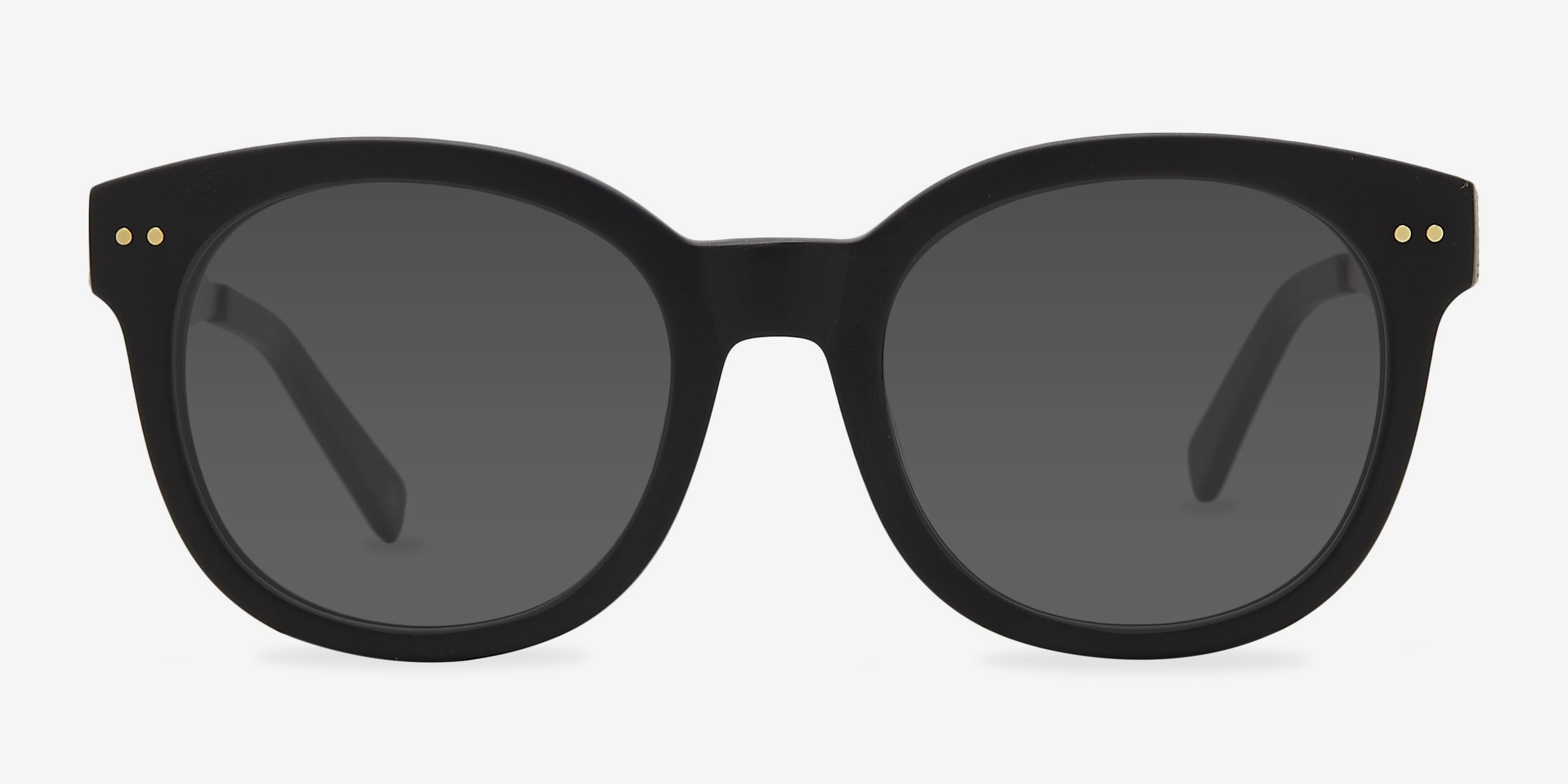 Till Sunset Matte Black Acetate-metalSoleil de Lunette de vue d'EyeBuyDirect, Vue de Face