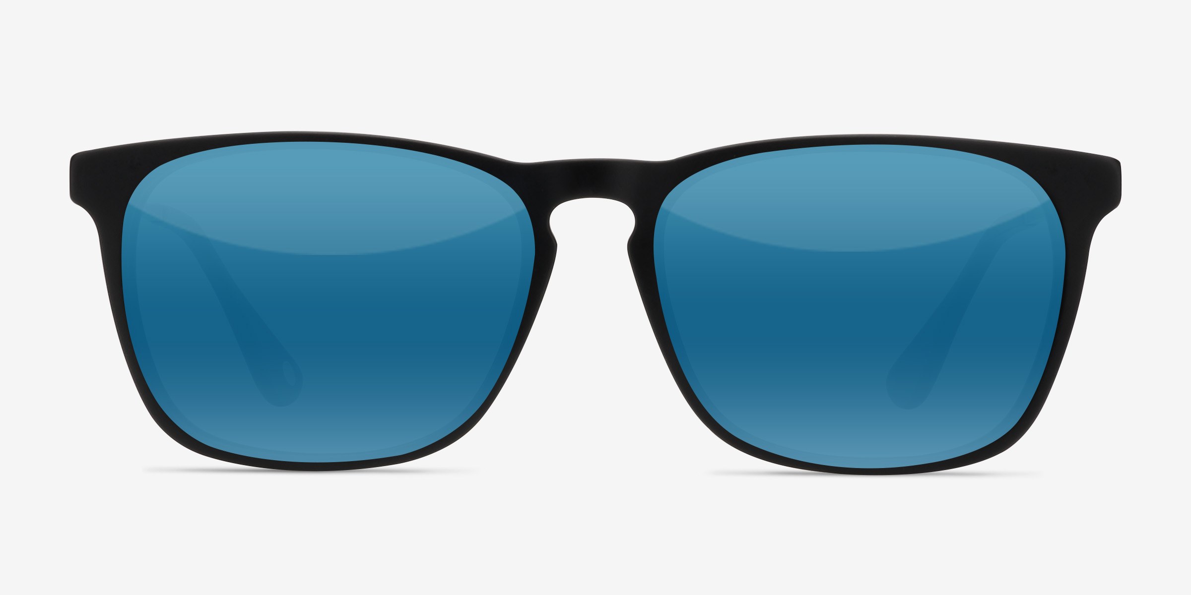 Bogota Matte Black Acetate-metalSoleil de Lunette de vue d'EyeBuyDirect, Vue de Face