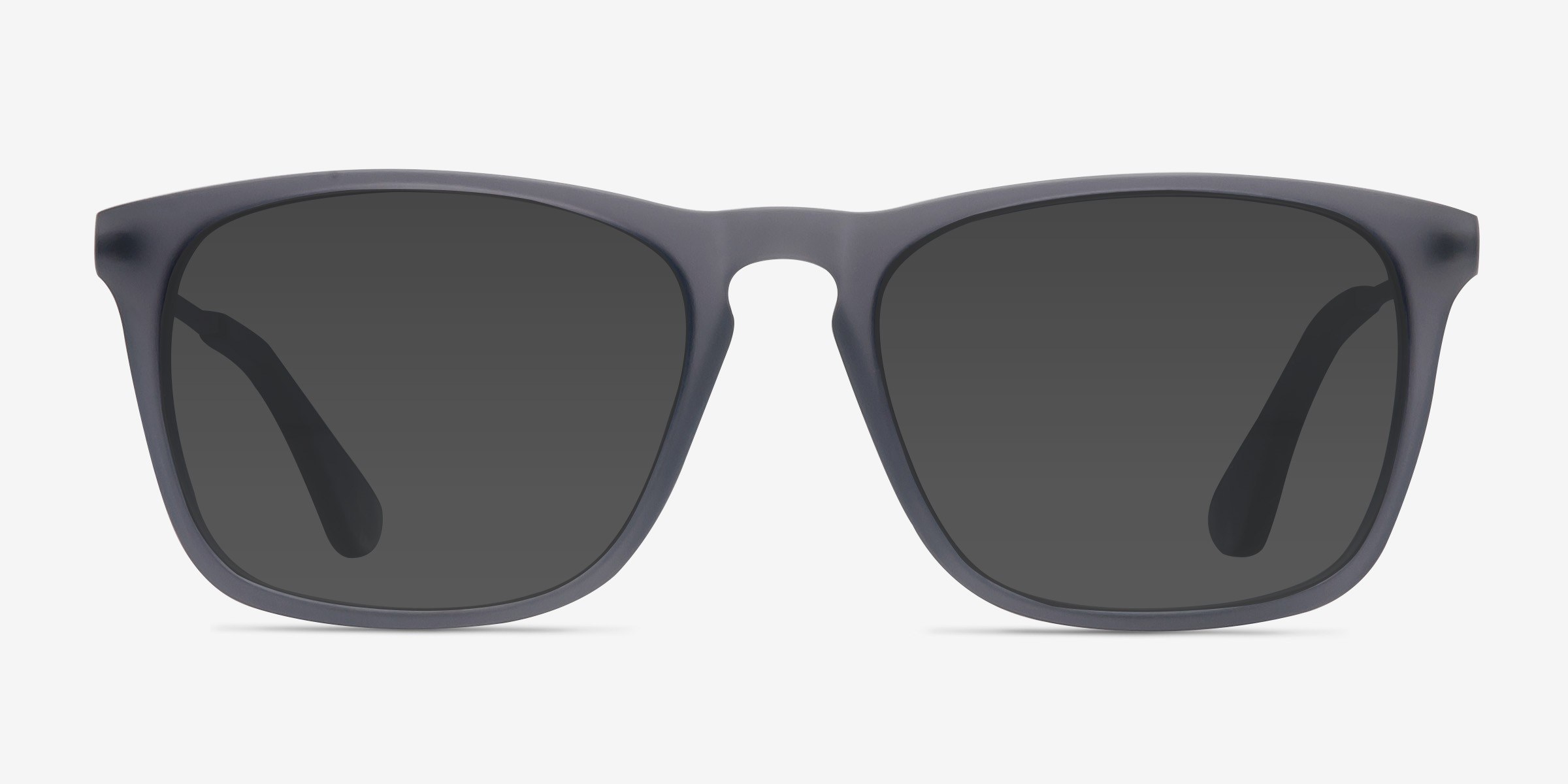 Bogota Matte Gray Acetate-metalSoleil de Lunette de vue d'EyeBuyDirect, Vue de Face