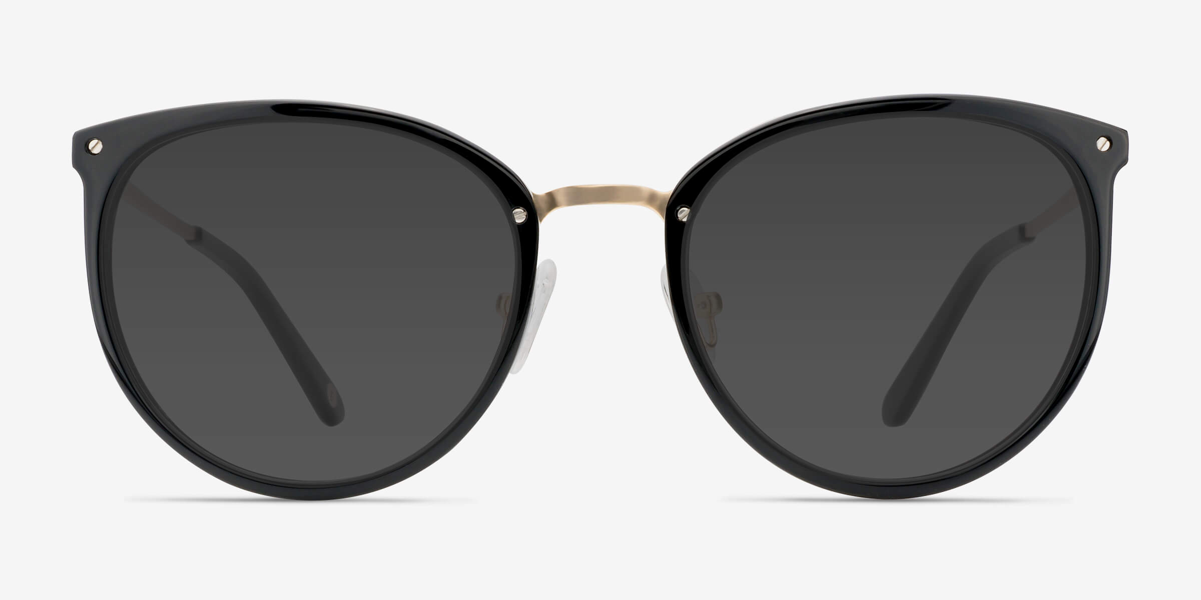 Crush Noir Acetate-metalSoleil de Lunette de vue d'EyeBuyDirect, Vue de Face