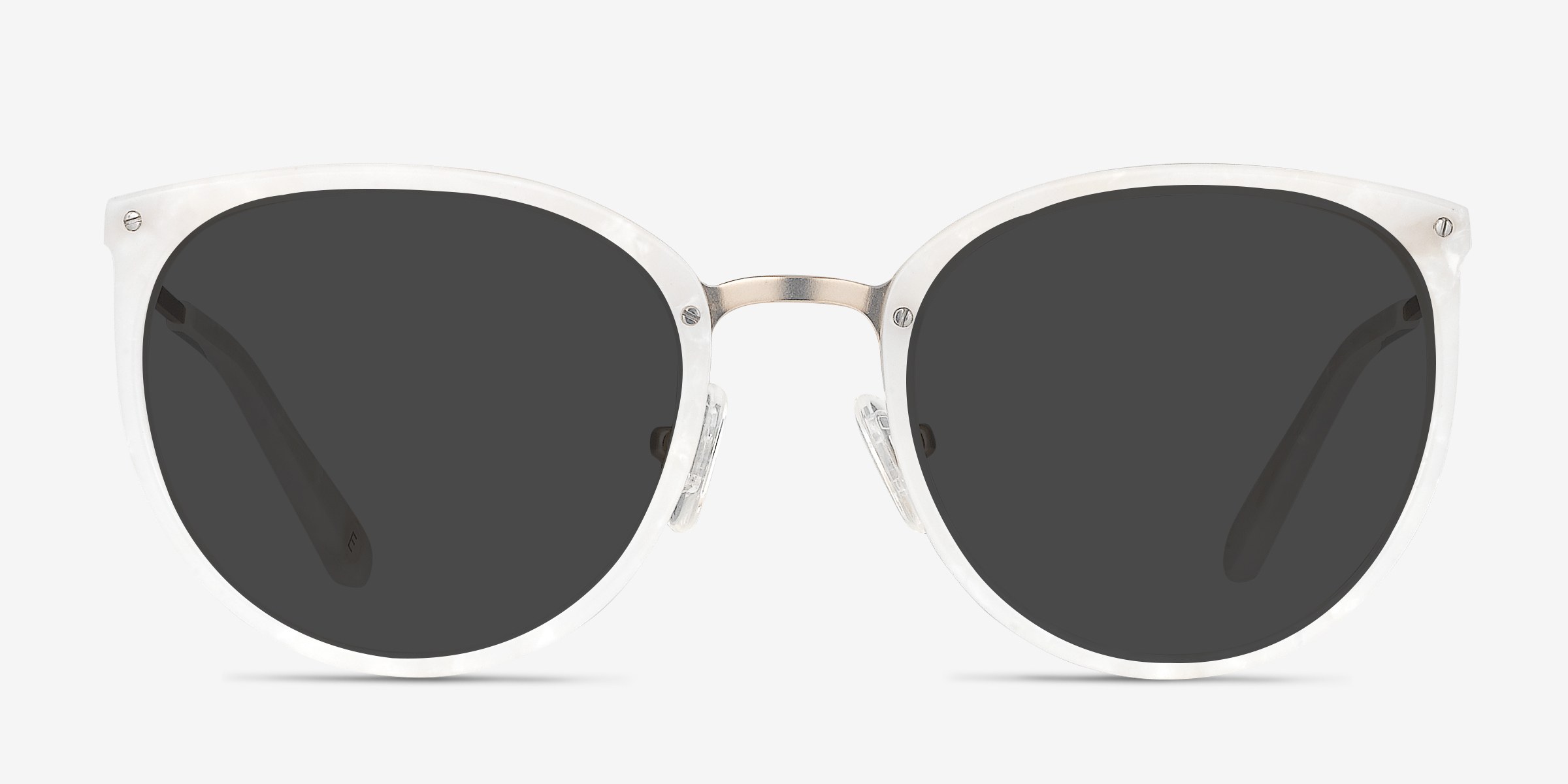 Crush Ivory Acetate-metalSoleil de Lunette de vue d'EyeBuyDirect, Vue de Face