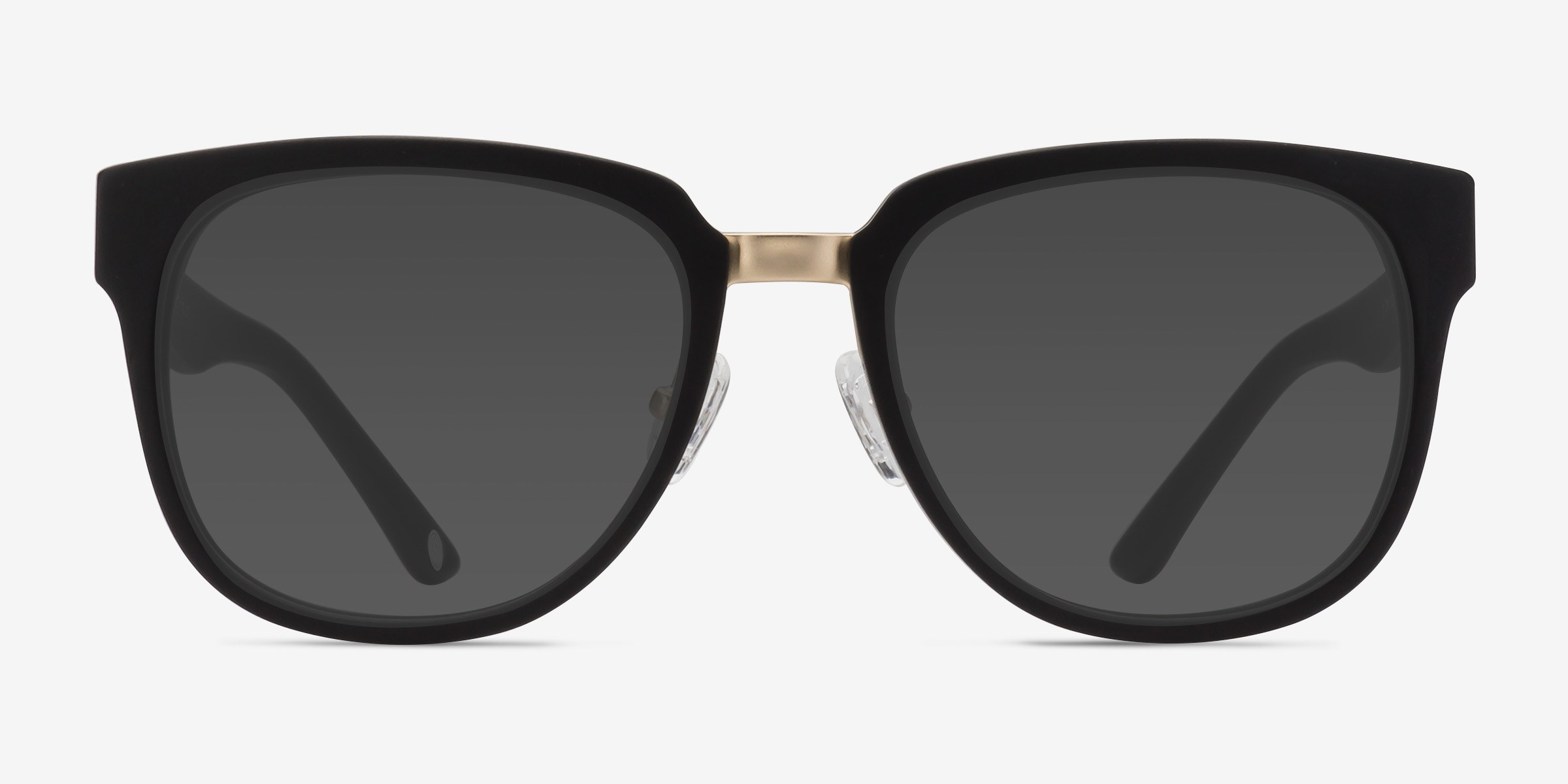 Haute Couture Matte Black Acetate-metalSoleil de Lunette de vue d'EyeBuyDirect, Vue de Face