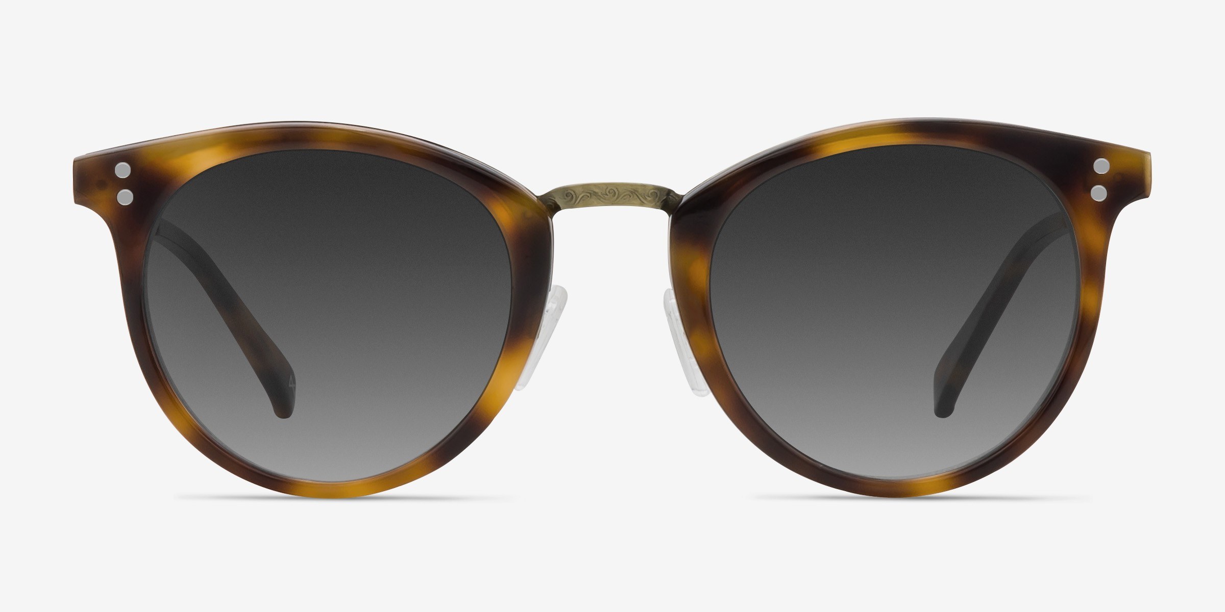 Sun Nostalgia Caramel Acetate-metalSoleil de Lunette de vue d'EyeBuyDirect, Vue de Face