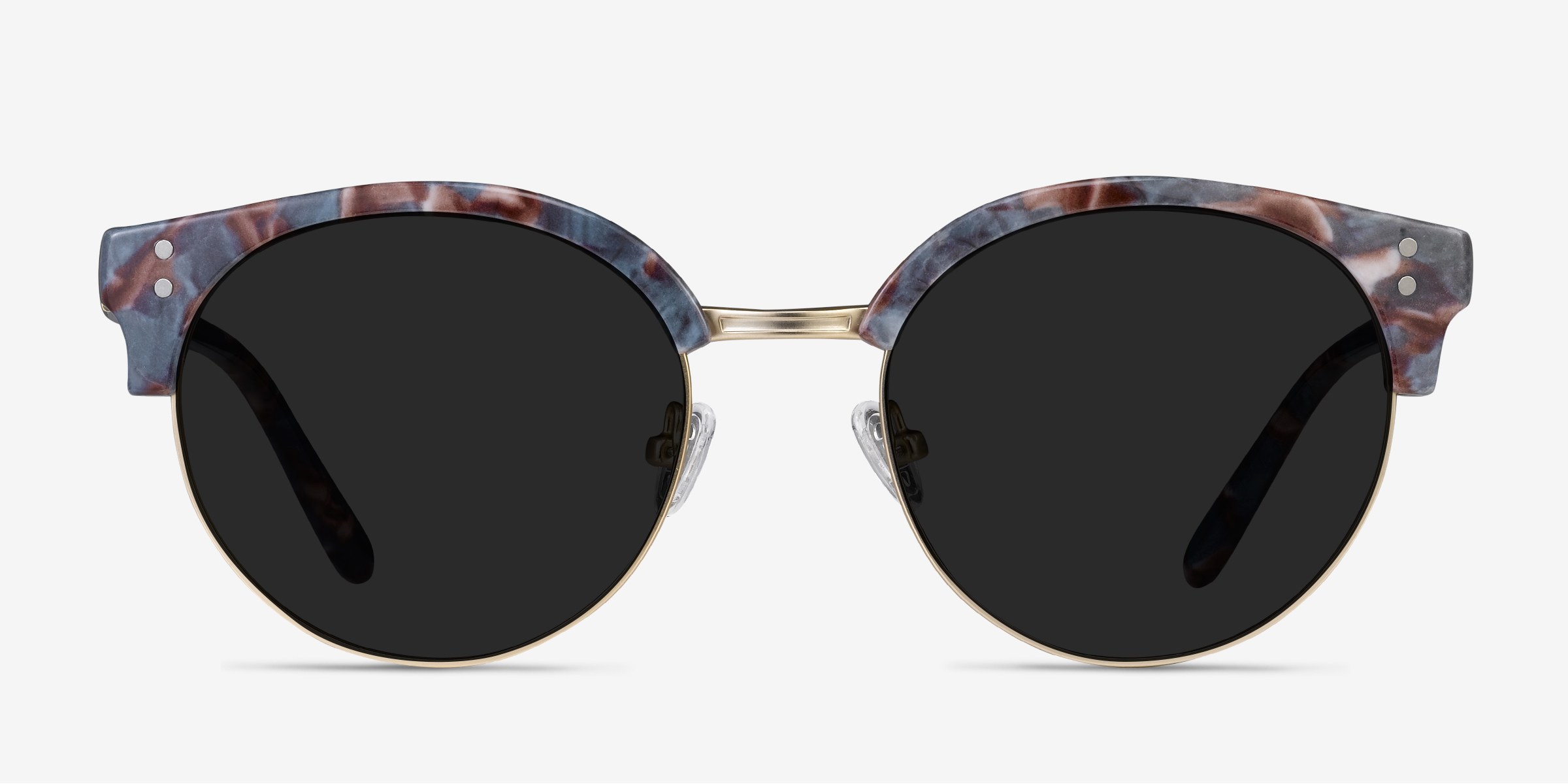 Samba Floral Gold Plastic-metalSoleil de Lunette de vue d'EyeBuyDirect, Vue de Face