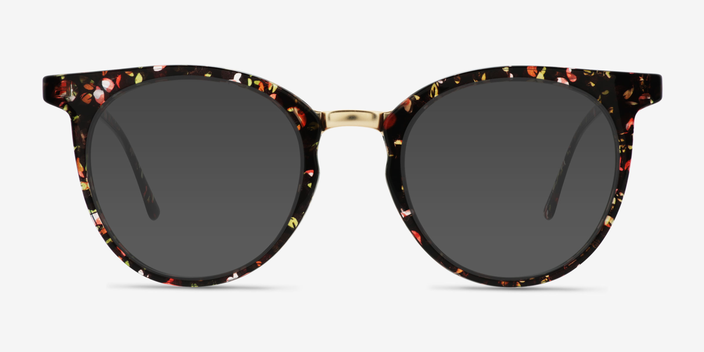 Lulu Fleuries Plastic-metalSoleil de Lunette de vue d'EyeBuyDirect, Vue de Face