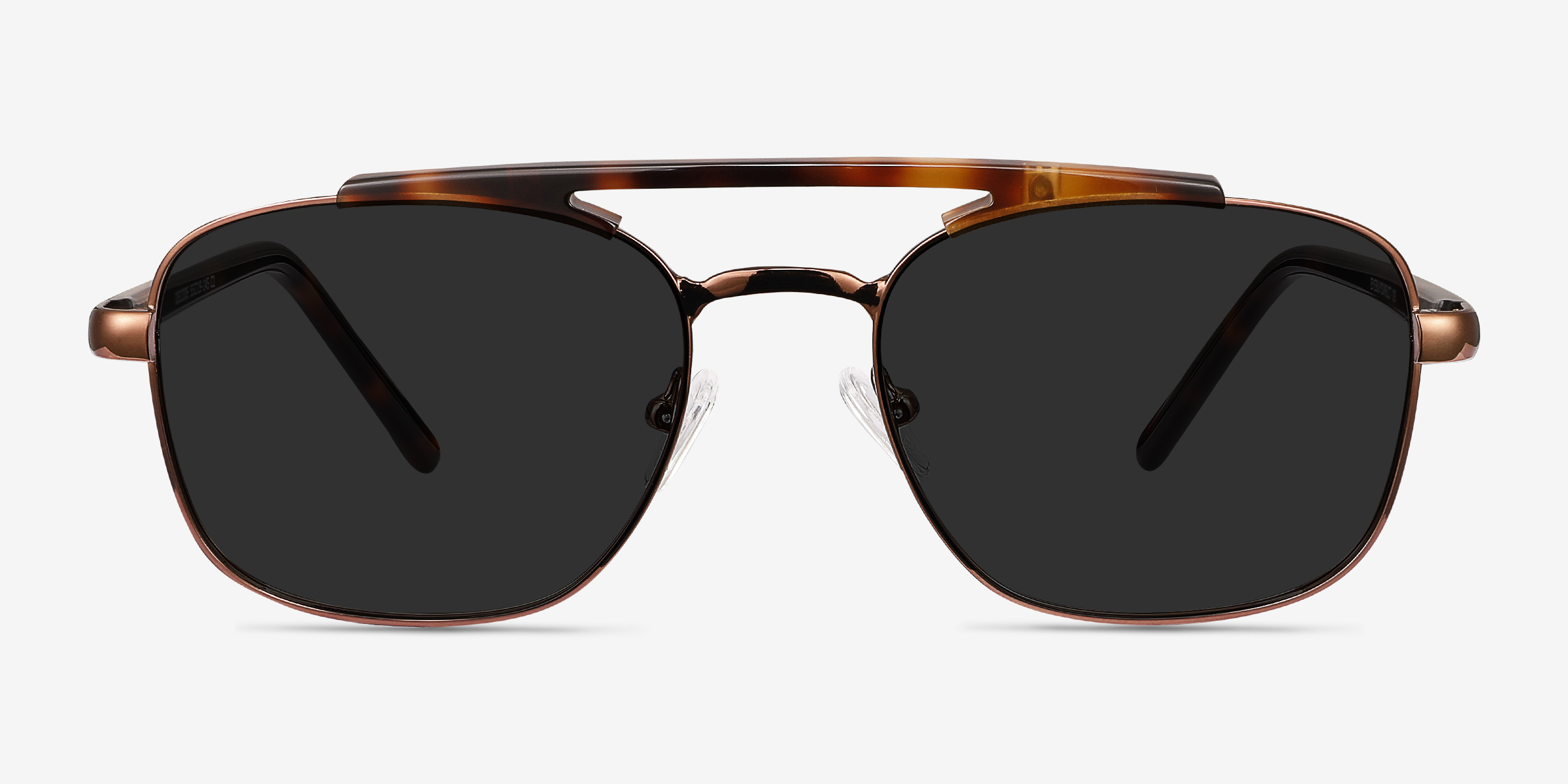 Decode Tortoise Brown Acetate-metalSoleil de Lunette de vue d'EyeBuyDirect, Vue de Face