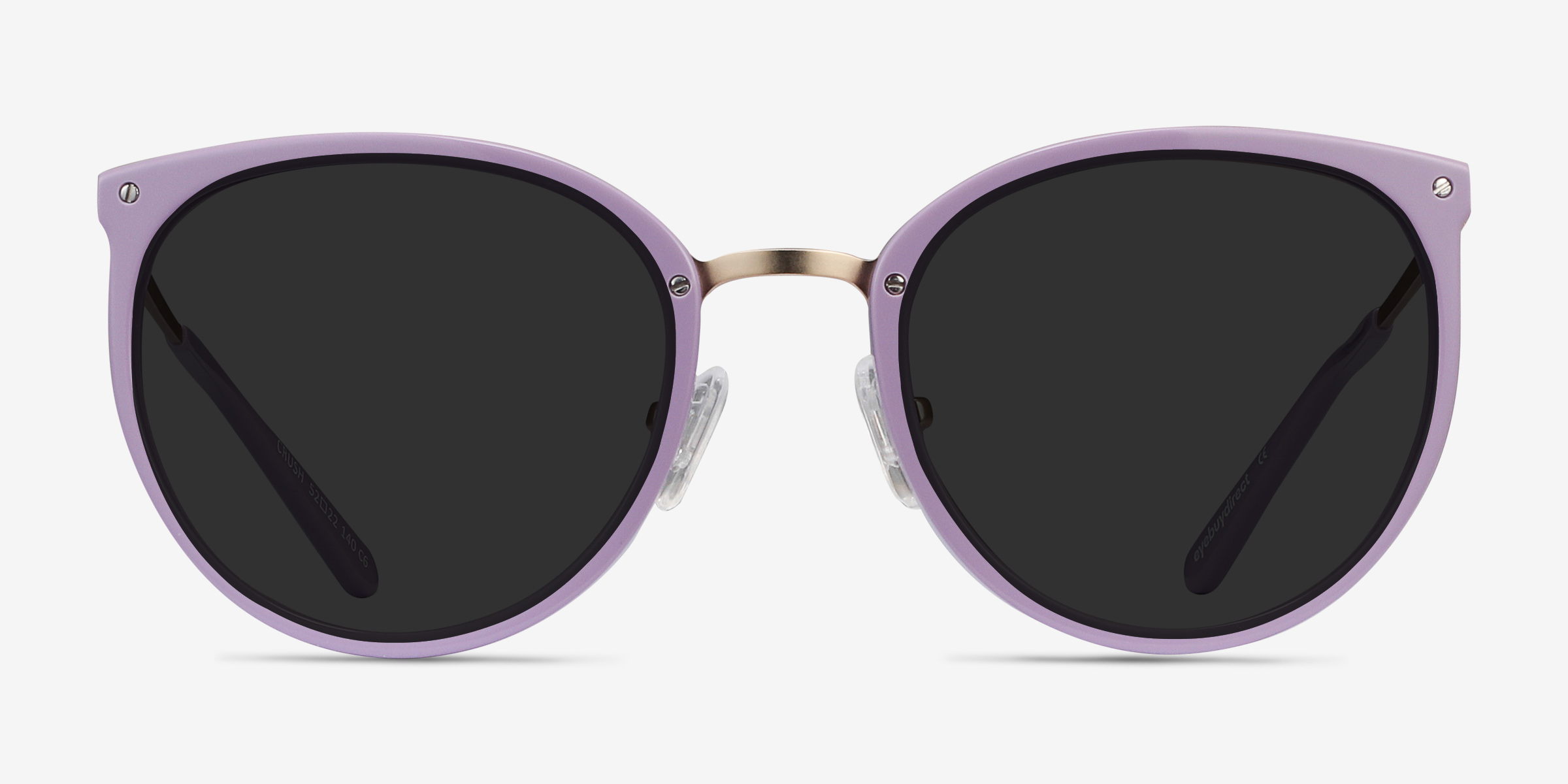 Crush Lavender Acetate-metalSoleil de Lunette de vue d'EyeBuyDirect, Vue de Face