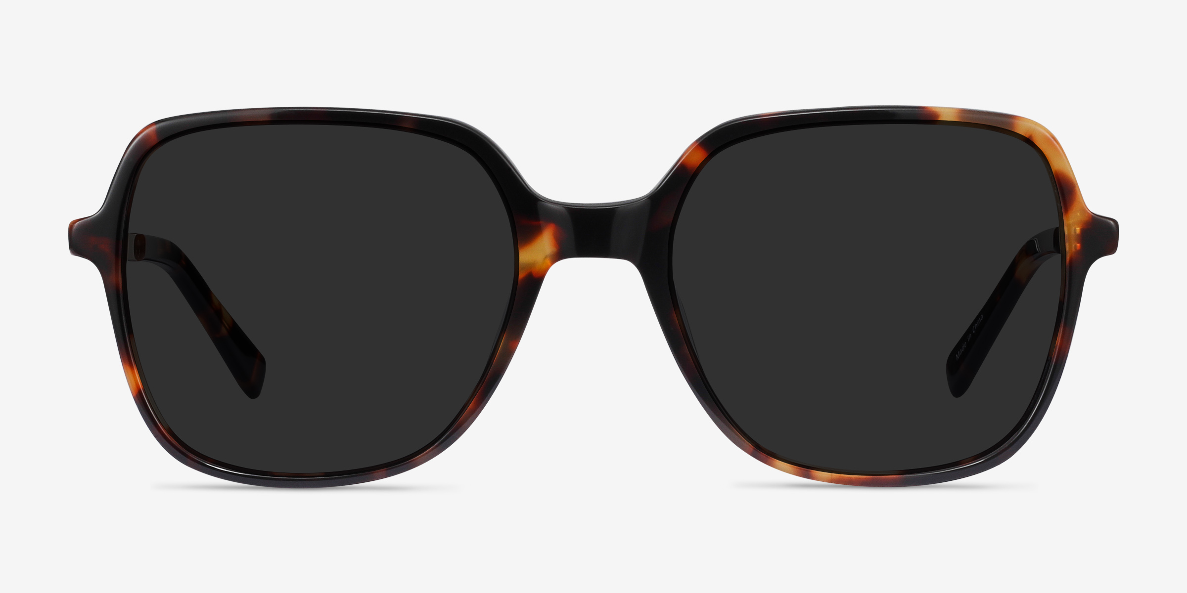 Olga Tortoise & Gold Acetate-metalSoleil de Lunette de vue d'EyeBuyDirect, Vue de Face