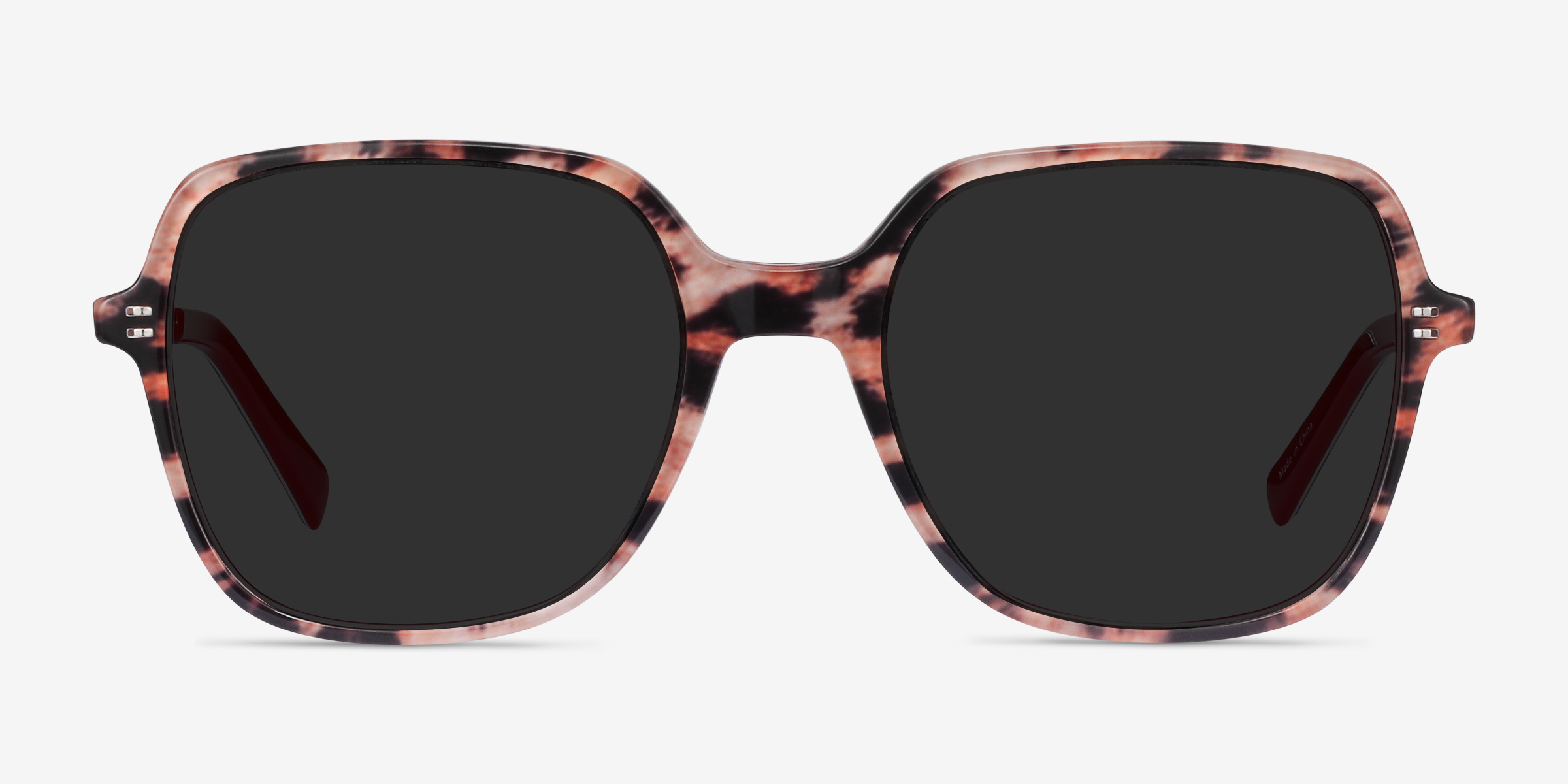 Olga Leopard & Gold Acetate-metalSoleil de Lunette de vue d'EyeBuyDirect, Vue de Face