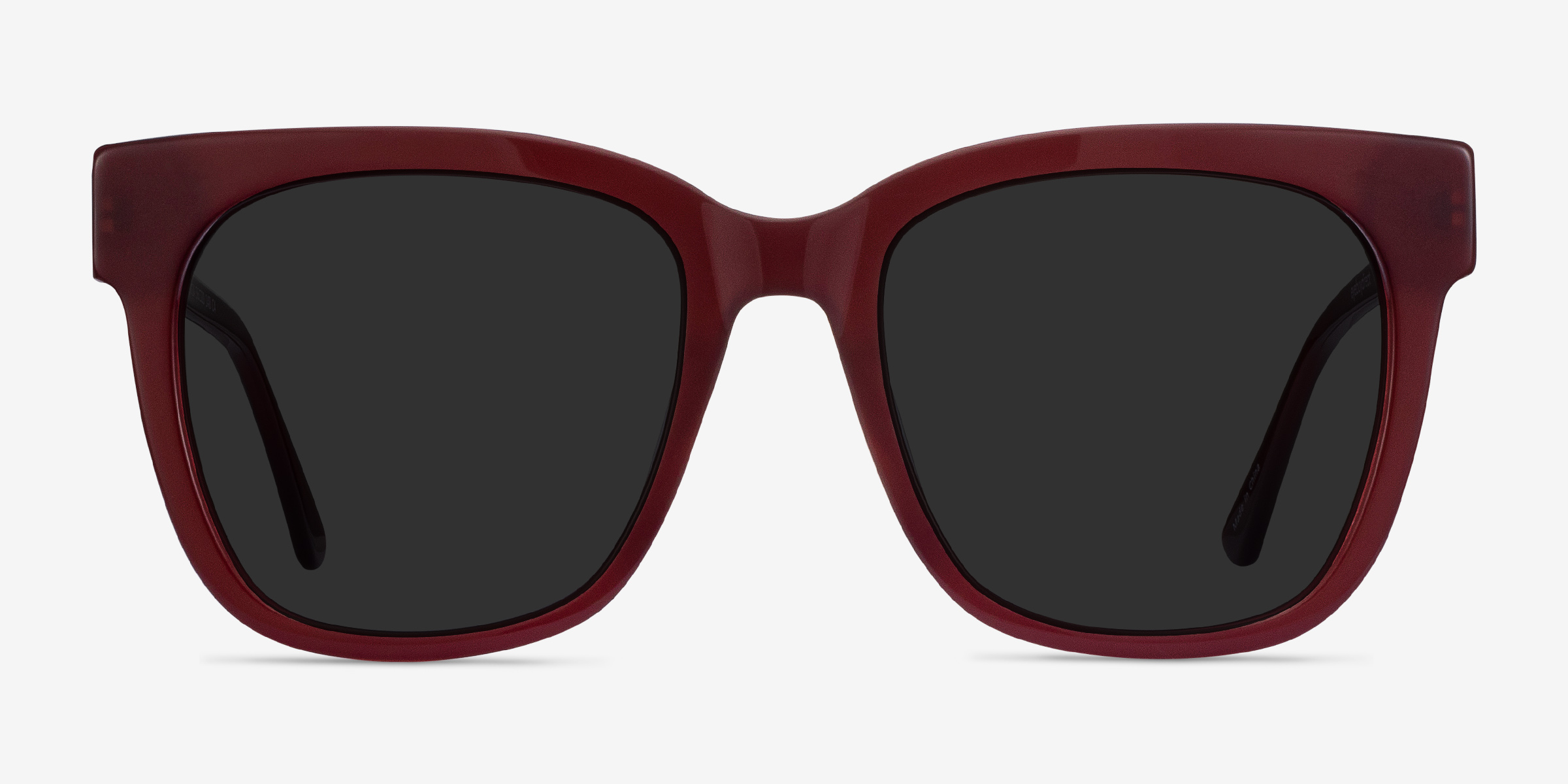 Erica Burgundy Acetate-metalSoleil de Lunette de vue d'EyeBuyDirect, Vue de Face