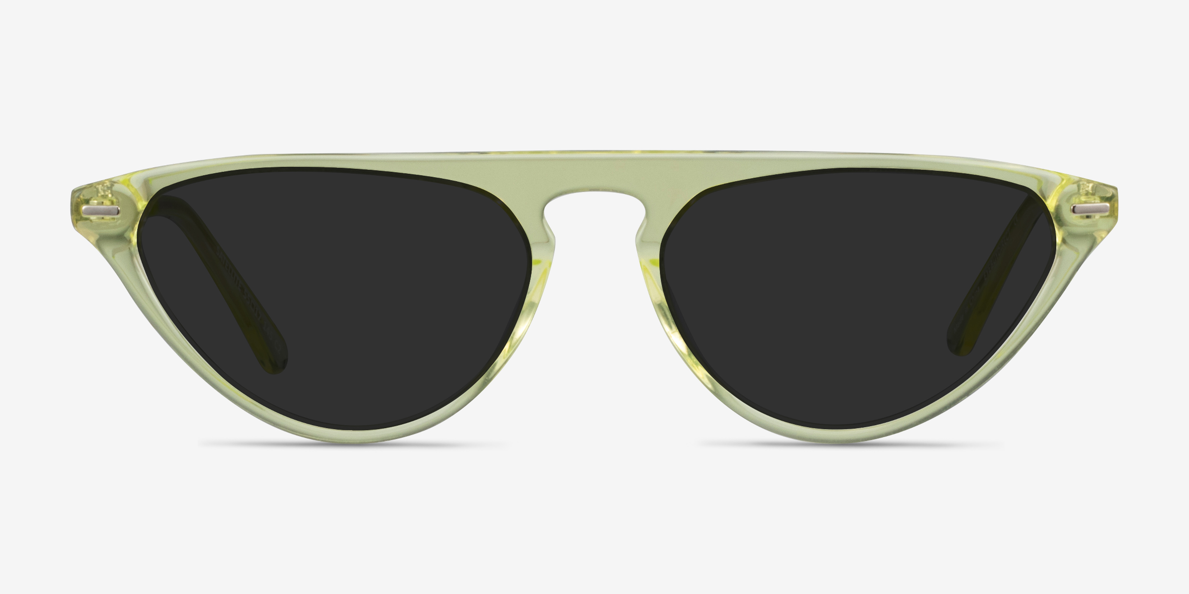 Satellite Clear Yellow MétalSoleil de Lunette de vue d'EyeBuyDirect, Vue de Face