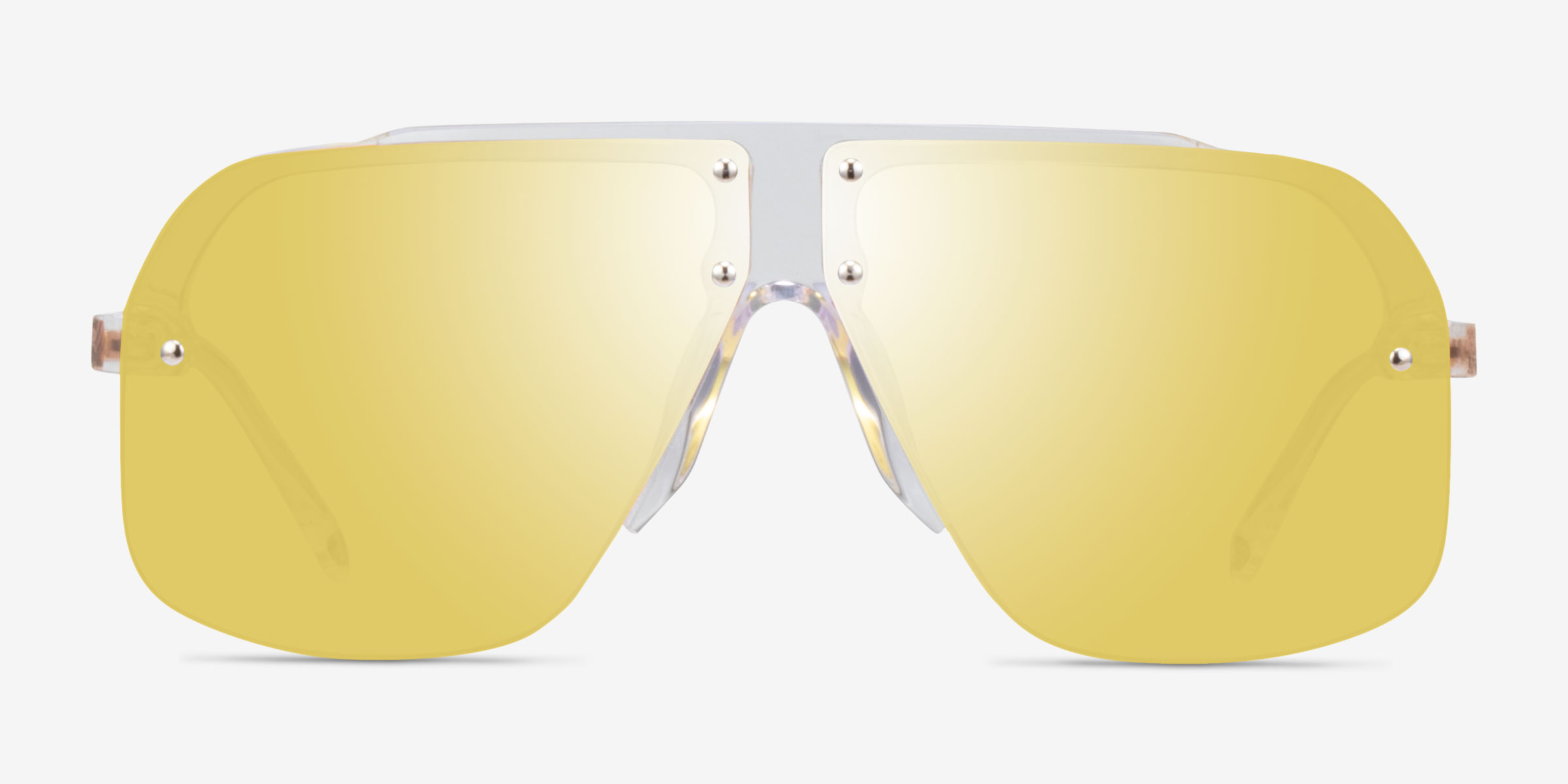 Chroma Clear Gold MétalSoleil de Lunette de vue d'EyeBuyDirect, Vue de Face