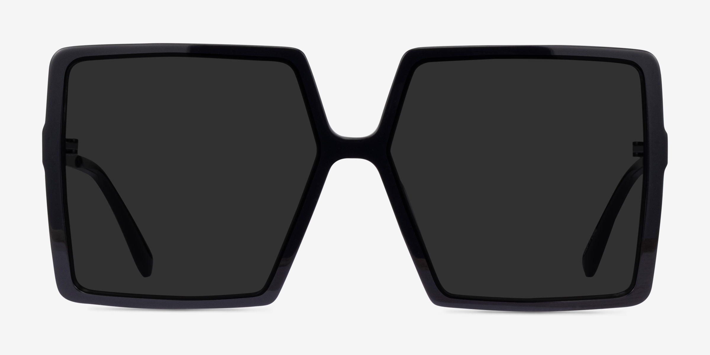 Prix Noir MétalSoleil de Lunette de vue d'EyeBuyDirect, Vue de Face