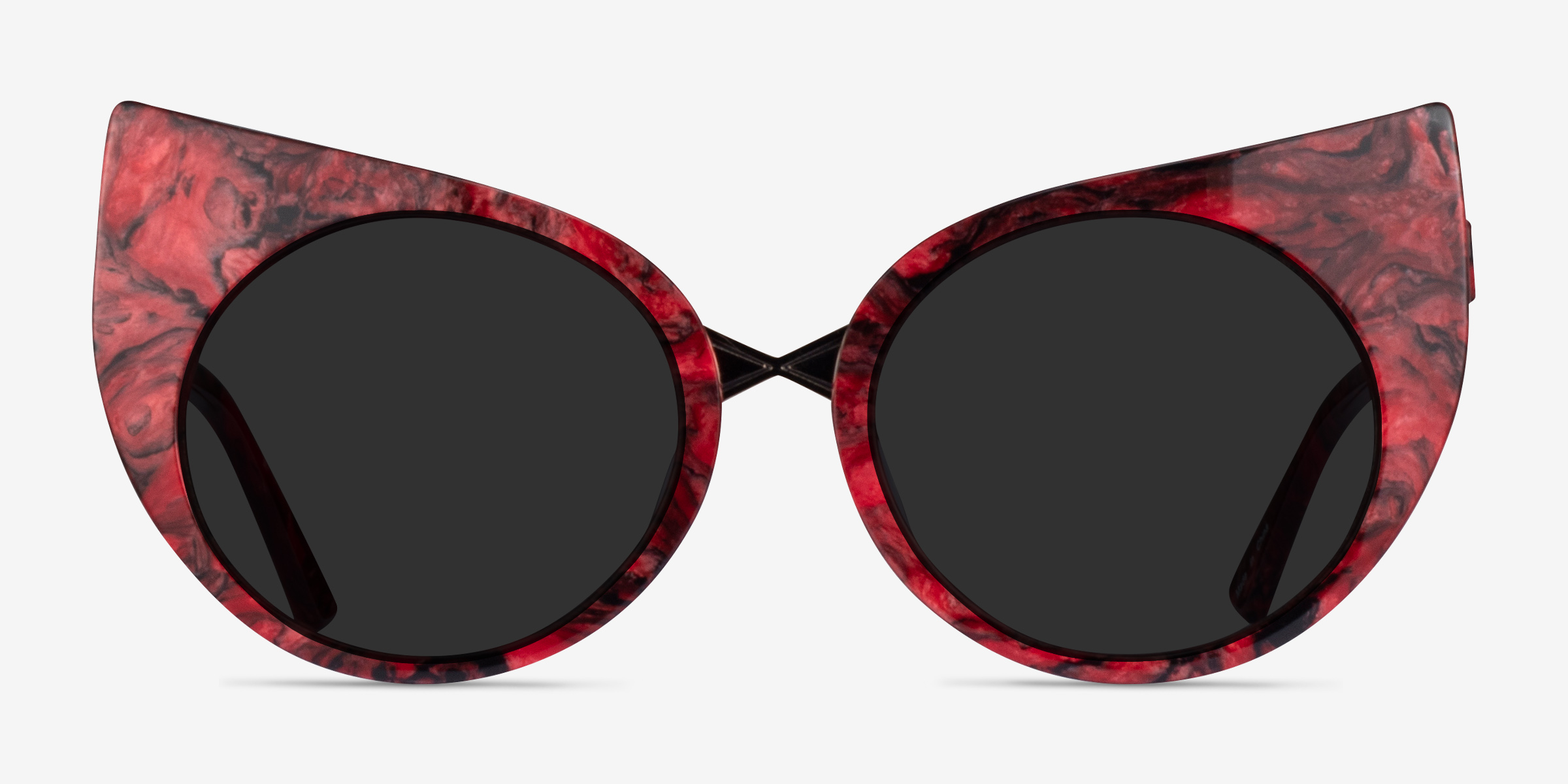 Birman Red Striped Gold MétalSoleil de Lunette de vue d'EyeBuyDirect, Vue de Face