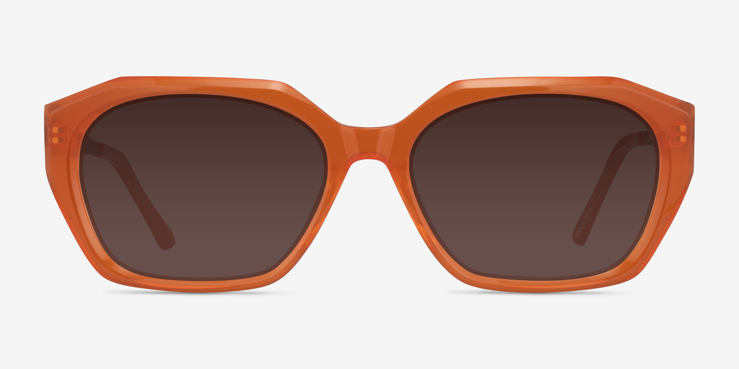 Spritz Orange MétalSoleil de Lunette de vue d'EyeBuyDirect, Vue de Face