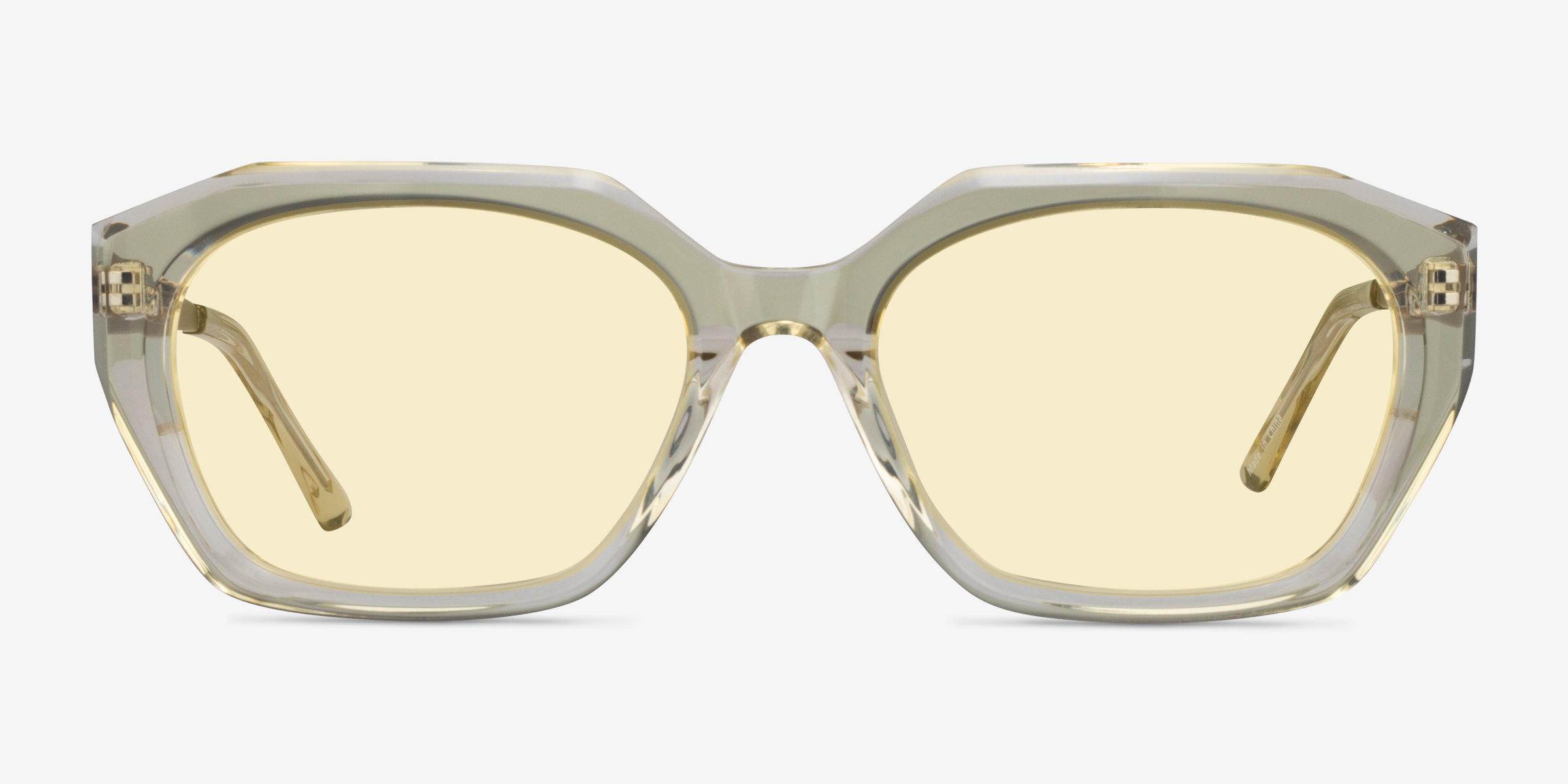 Spritz Yellow Translusant MétalSoleil de Lunette de vue d'EyeBuyDirect, Vue de Face