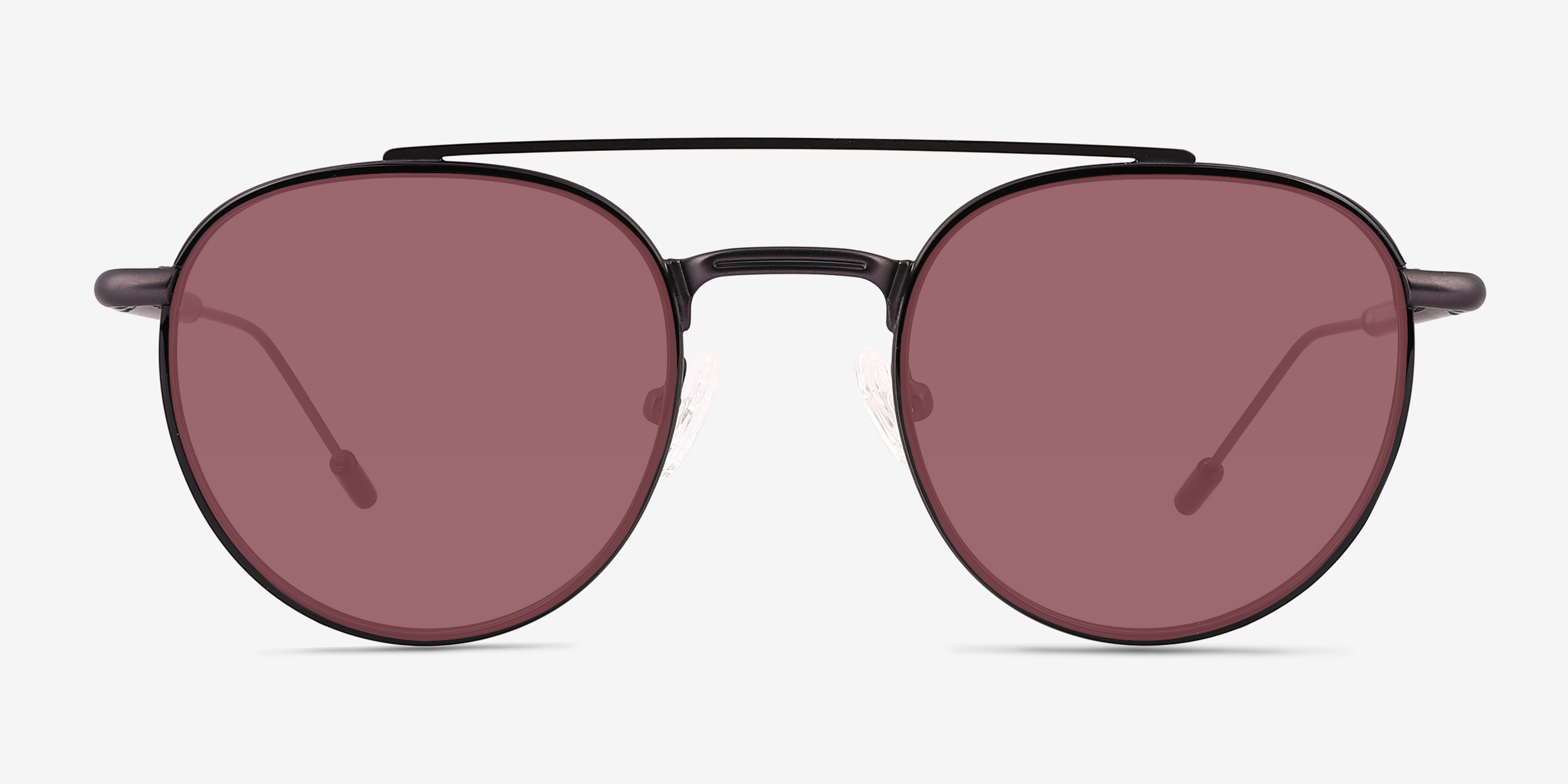 Ned Solid Black MétalSoleil de Lunette de vue d'EyeBuyDirect, Vue de Face