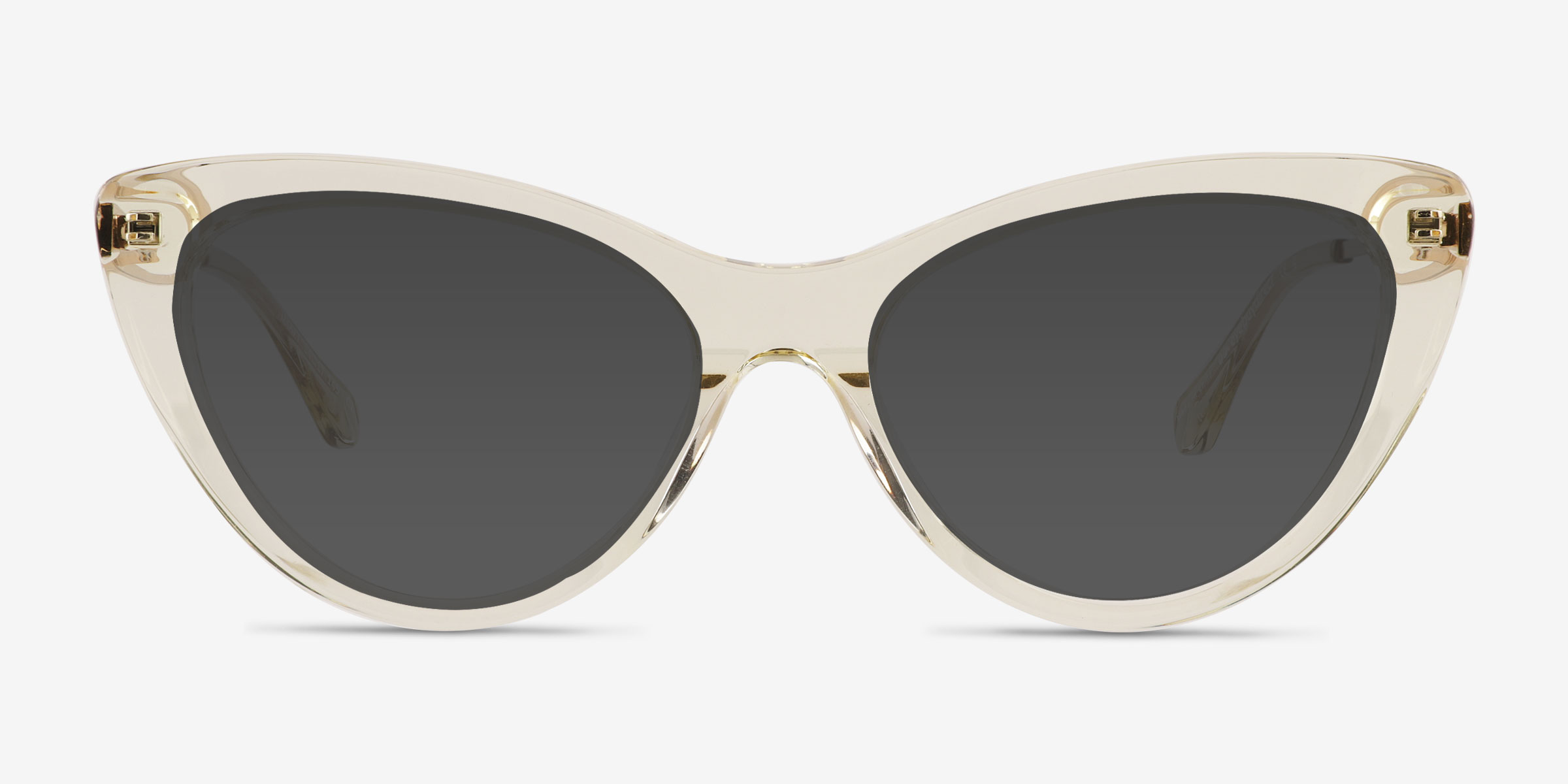 Draft Clear Yellow MétalSoleil de Lunette de vue d'EyeBuyDirect, Vue de Face