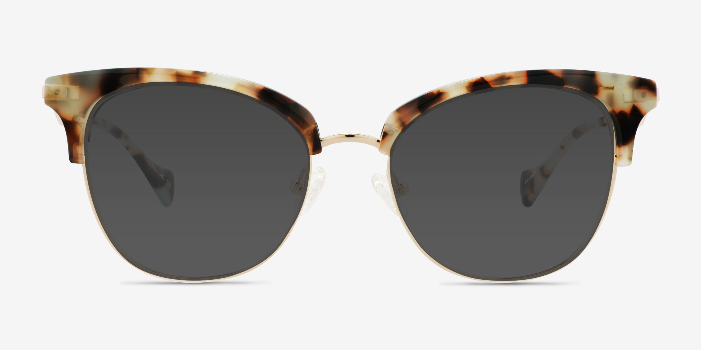 Twirler Écaille ivoire MétalSoleil de Lunette de vue d'EyeBuyDirect, Vue de Face