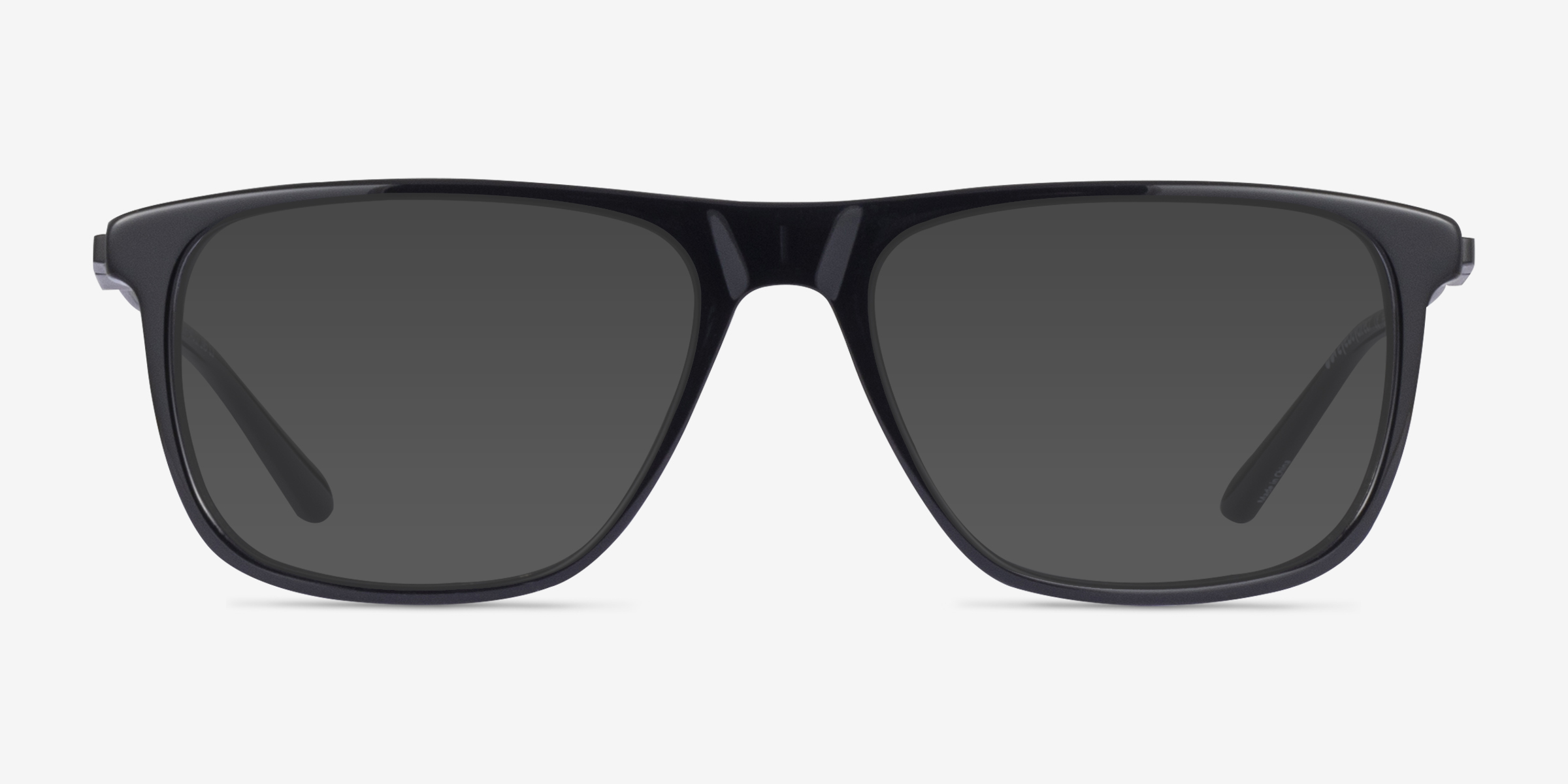 Fortify Noir MétalSoleil de Lunette de vue d'EyeBuyDirect, Vue de Face