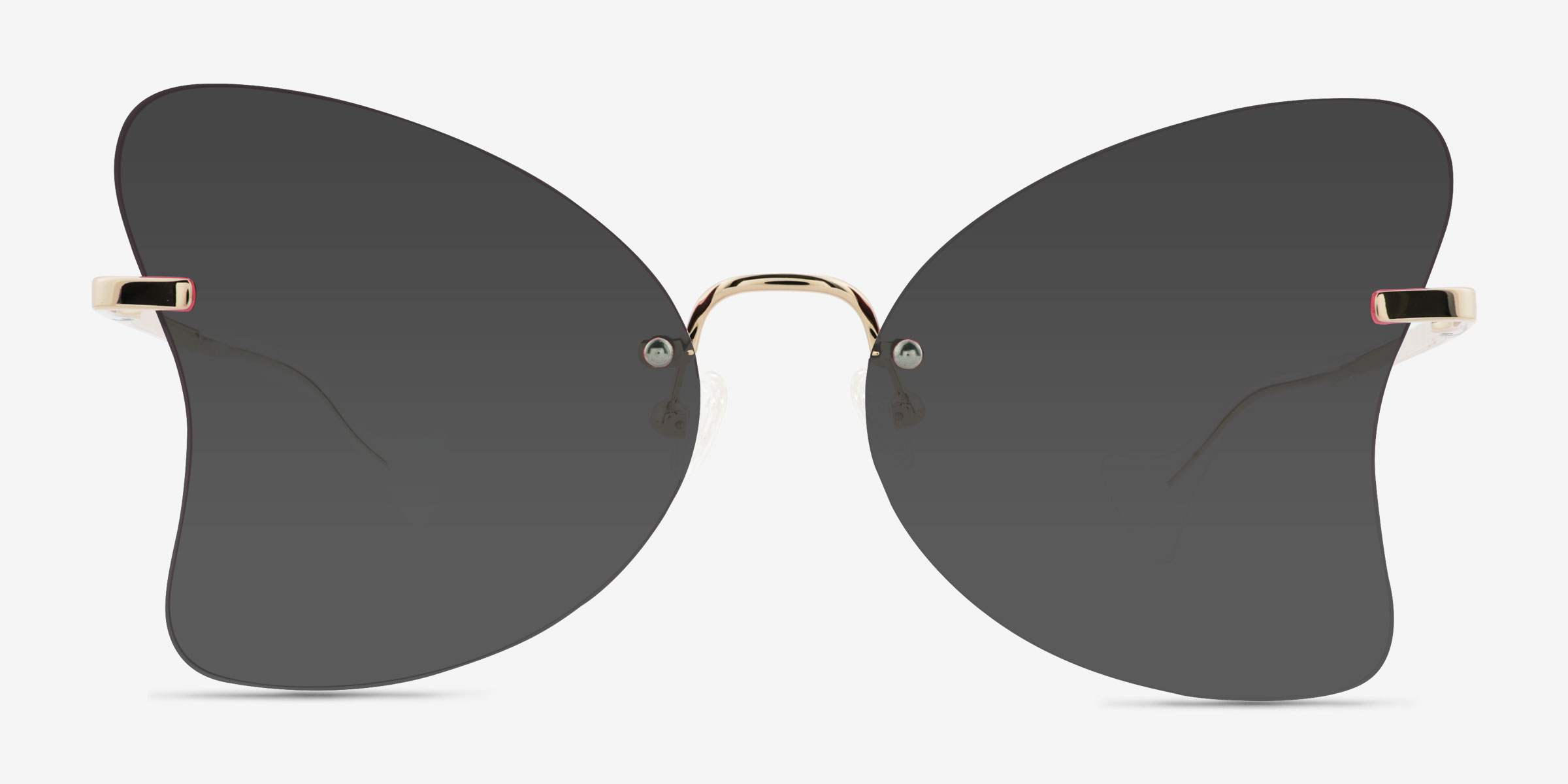 Gossamer Doré MétalSoleil de Lunette de vue d'EyeBuyDirect, Vue de Face