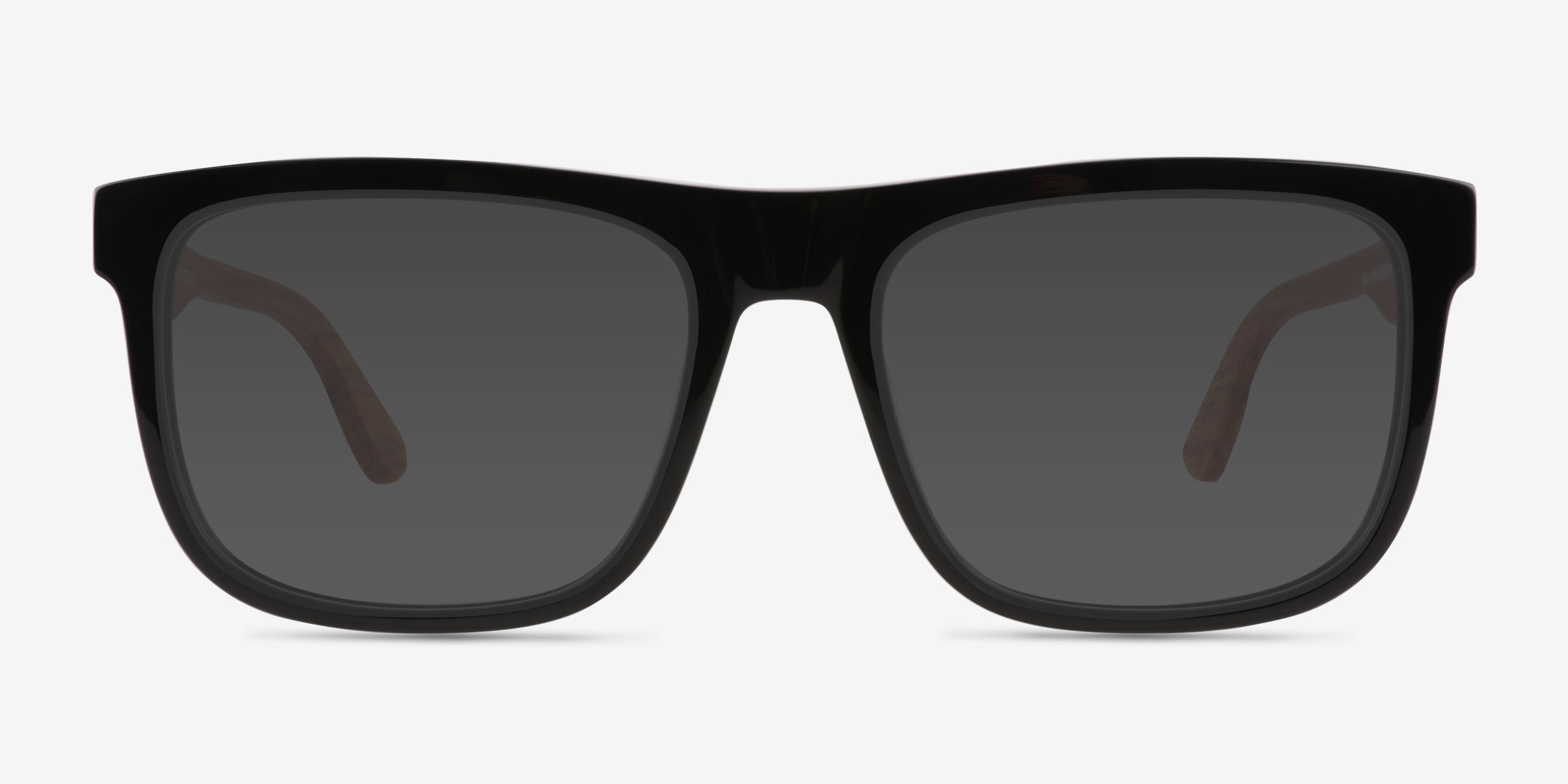 Habitat Noir Wood-textureSoleil de Lunette de vue d'EyeBuyDirect, Vue de Face