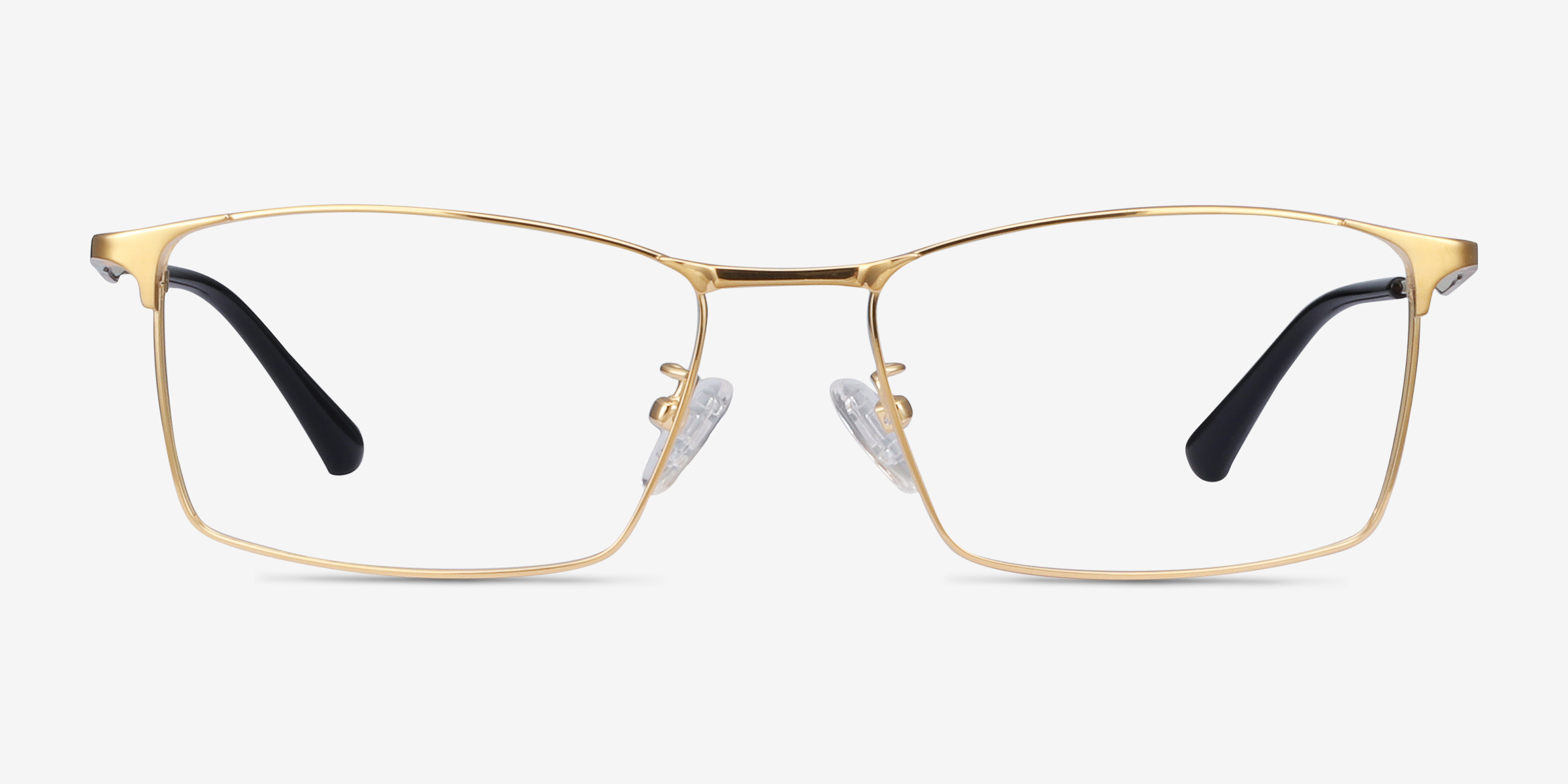 Decider Doré TitaniumMontures de lunettes de vue d'EyeBuyDirect, Vue de Face