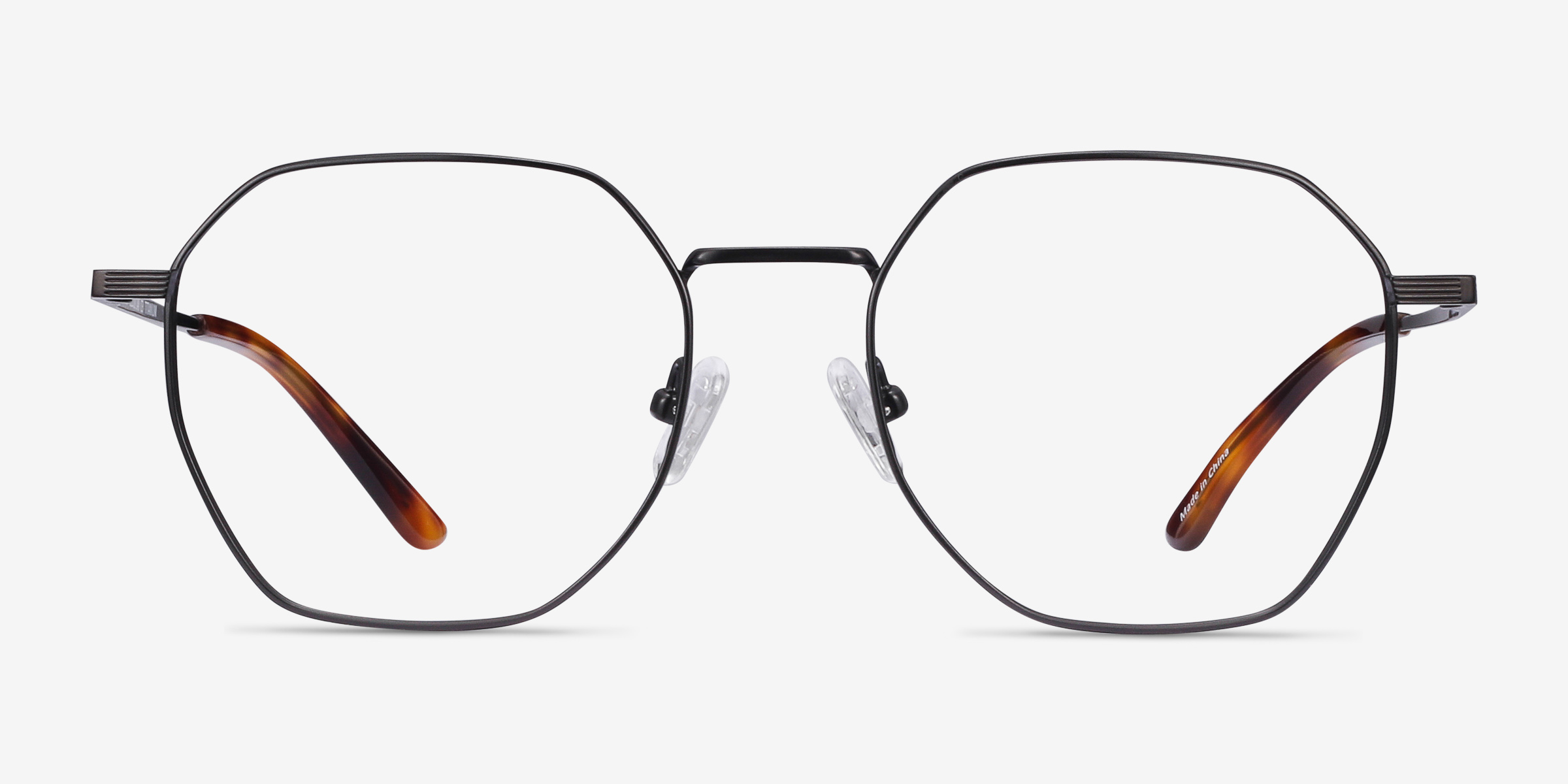 Comet Noir TitaniumMontures de lunettes de vue d'EyeBuyDirect, Vue de Face