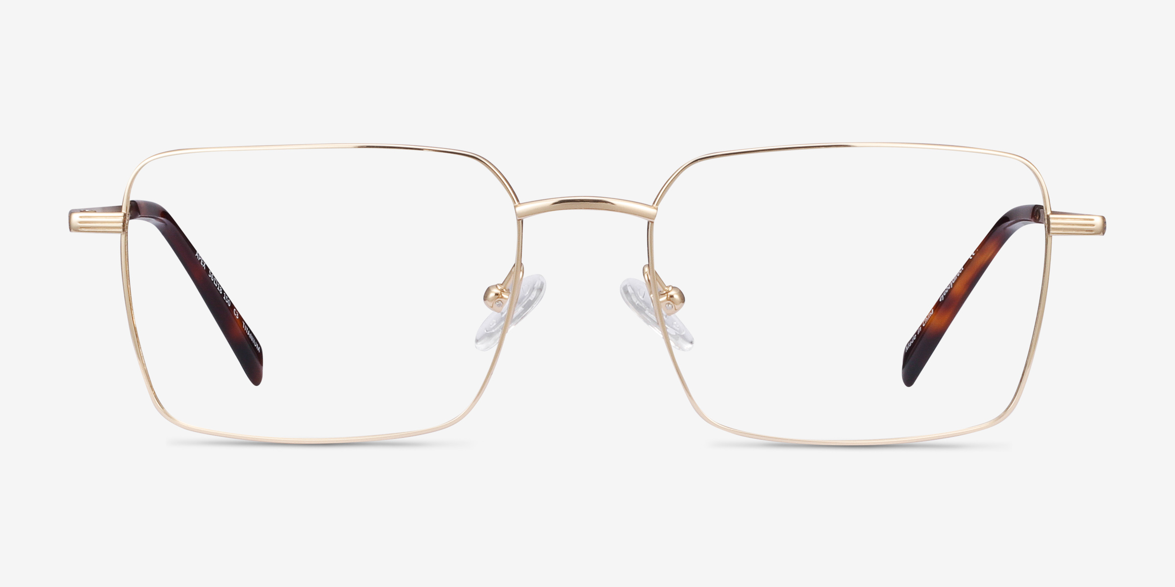 Apex Doré TitaniumMontures de lunettes de vue d'EyeBuyDirect, Vue de Face