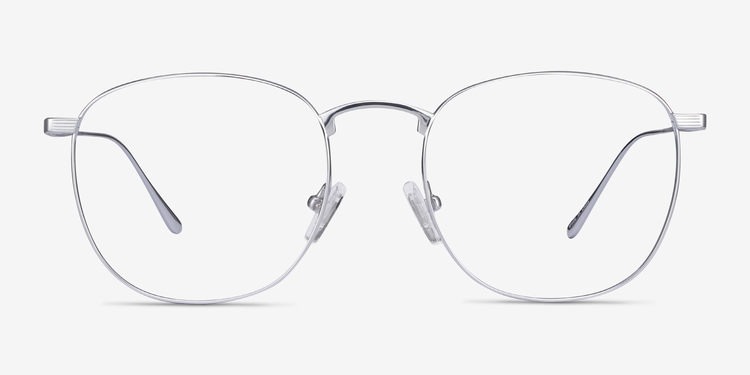 Arbor Argenté TitaniumMontures de lunettes de vue d'EyeBuyDirect, Vue de Face