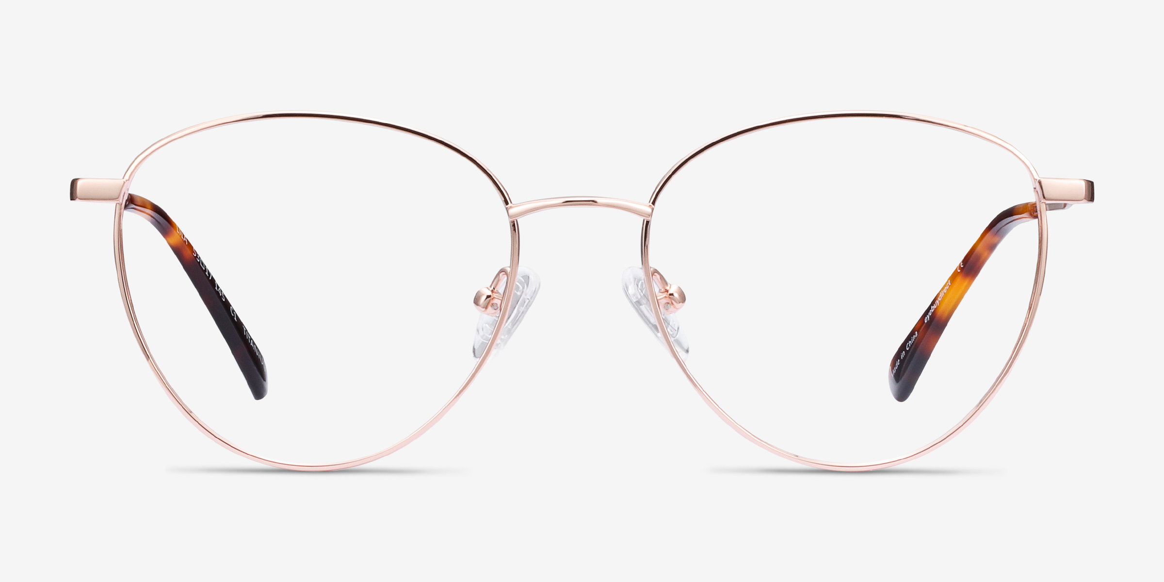 Lila Or rose TitaniumMontures de lunettes de vue d'EyeBuyDirect, Vue de Face