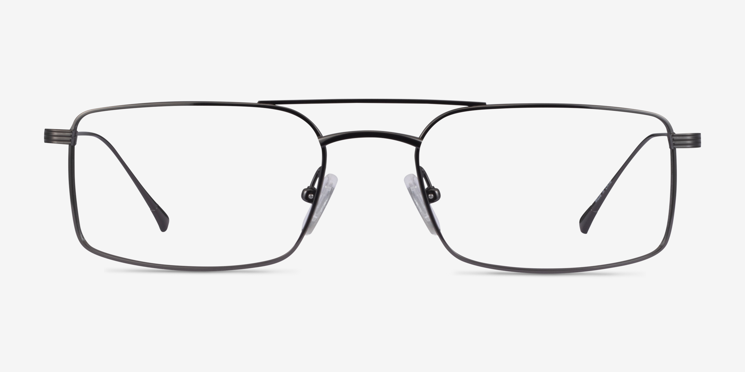 Johnson Dark Gunmetal TitaniumMontures de lunettes de vue d'EyeBuyDirect, Vue de Face