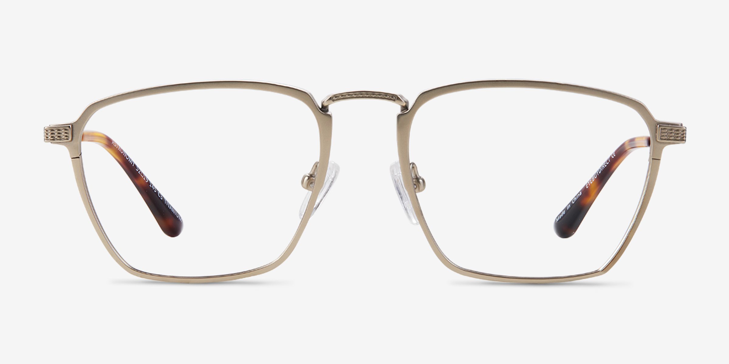 Astronomy Matte Gold TitaniumMontures de lunettes de vue d'EyeBuyDirect, Vue de Face