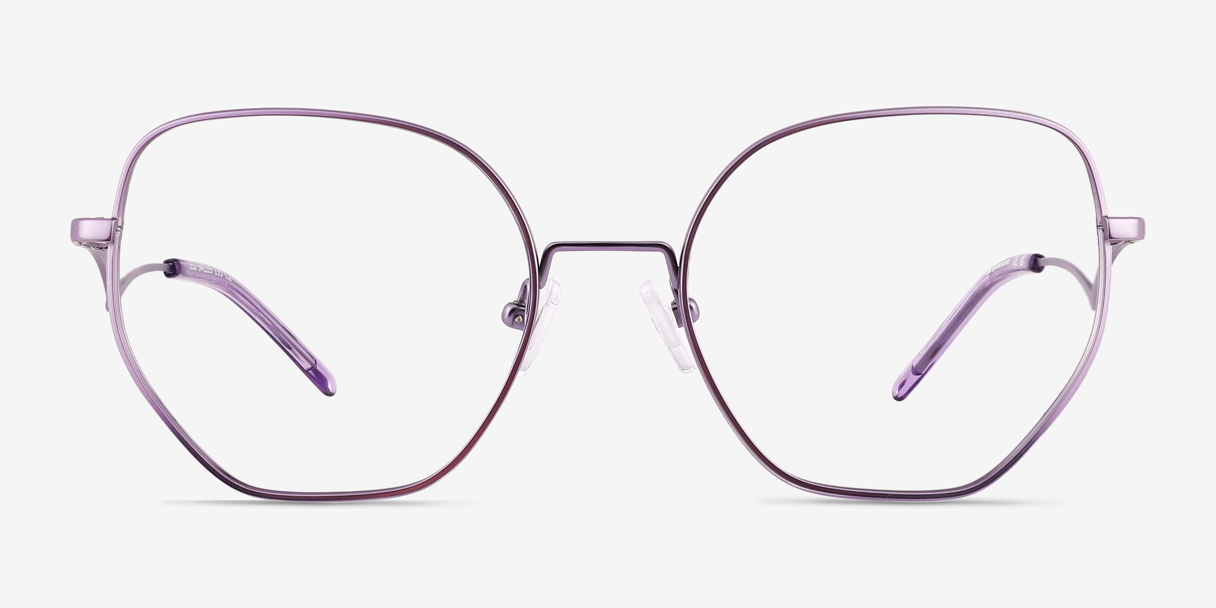 Leo Semi Lavender TitaniumMontures de lunettes de vue d'EyeBuyDirect, Vue de Face