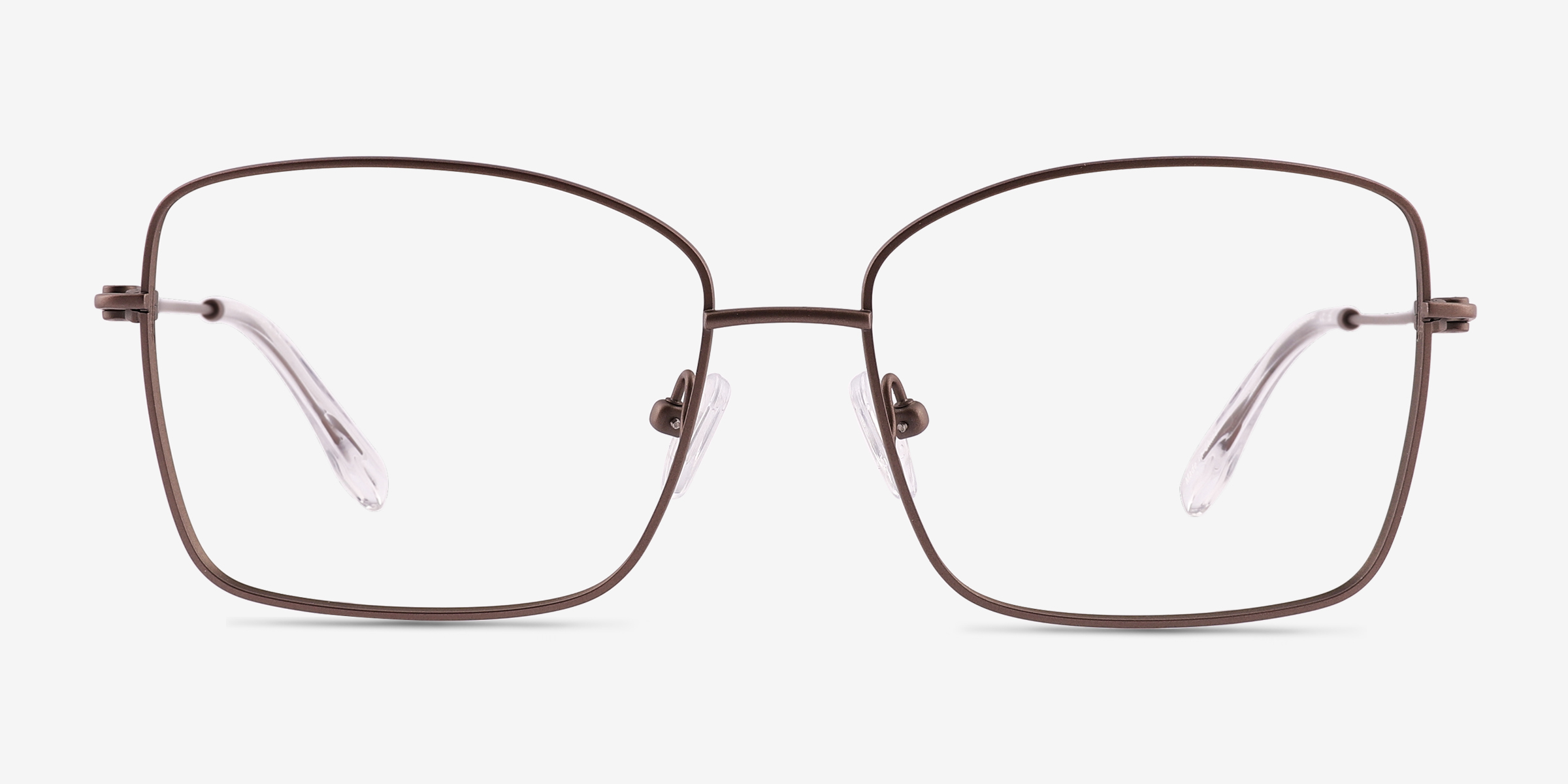 Typhon Matte Silver TitaniumMontures de lunettes de vue d'EyeBuyDirect, Vue de Face