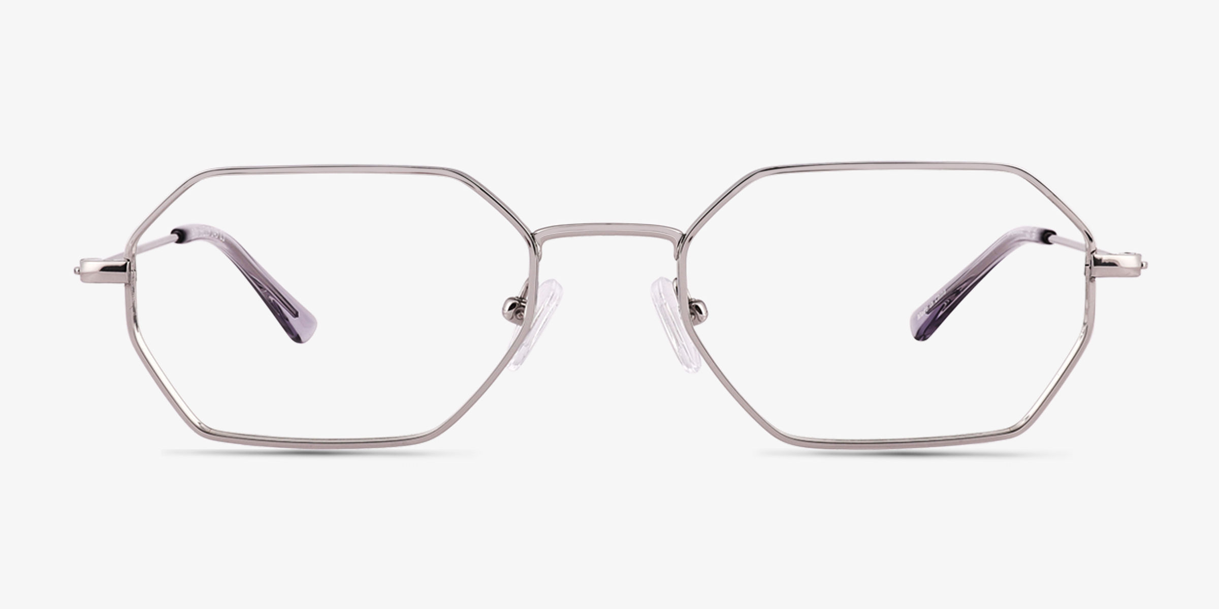 Bidu White Silver TitaniumMontures de lunettes de vue d'EyeBuyDirect, Vue de Face