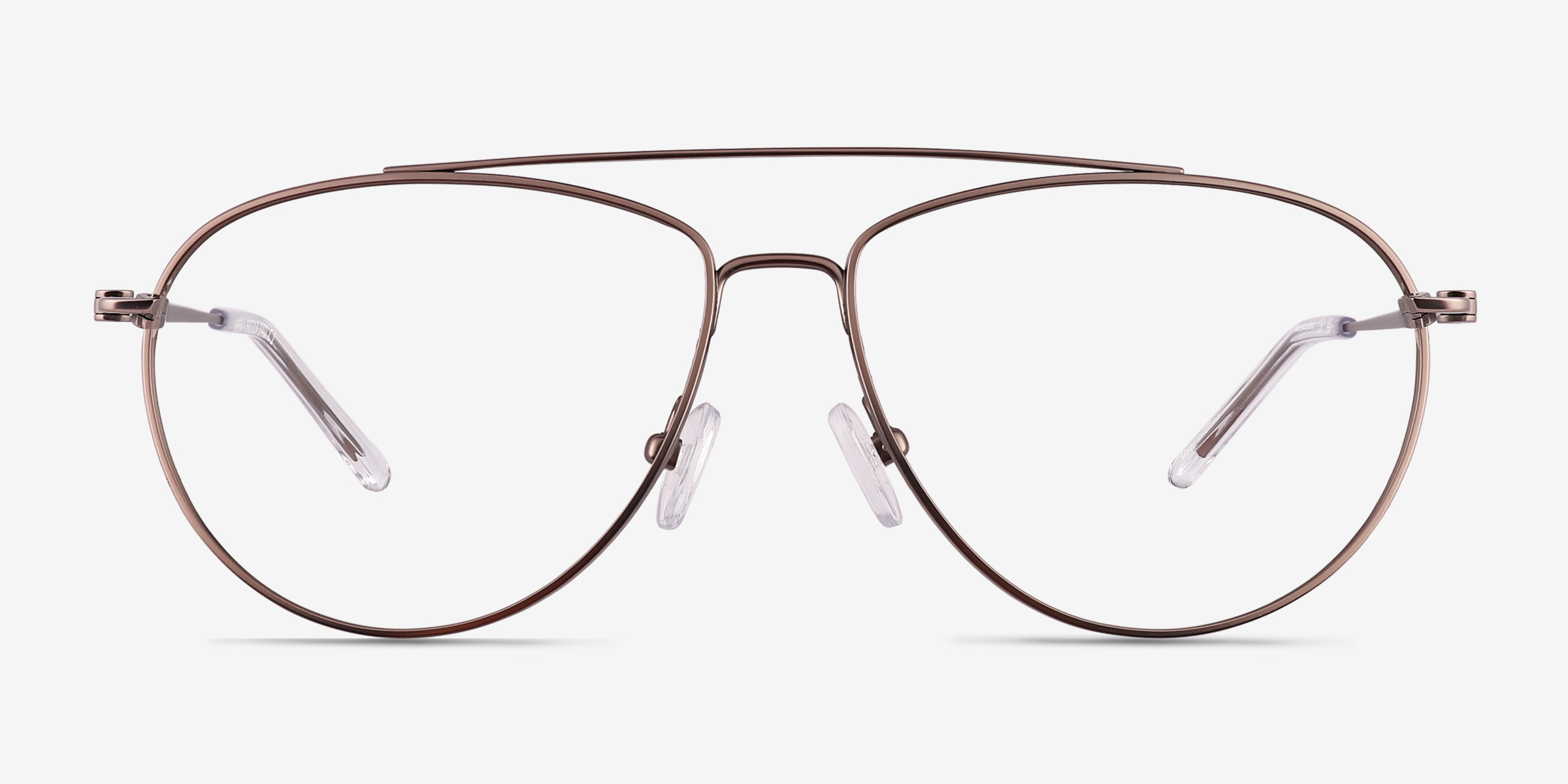 Kenji Matte Silver TitaniumMontures de lunettes de vue d'EyeBuyDirect, Vue de Face