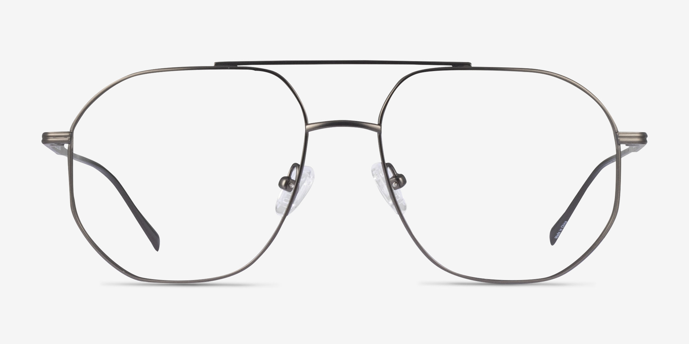 Flexi Gunmetal TitaniumMontures de lunettes de vue d'EyeBuyDirect, Vue de Face