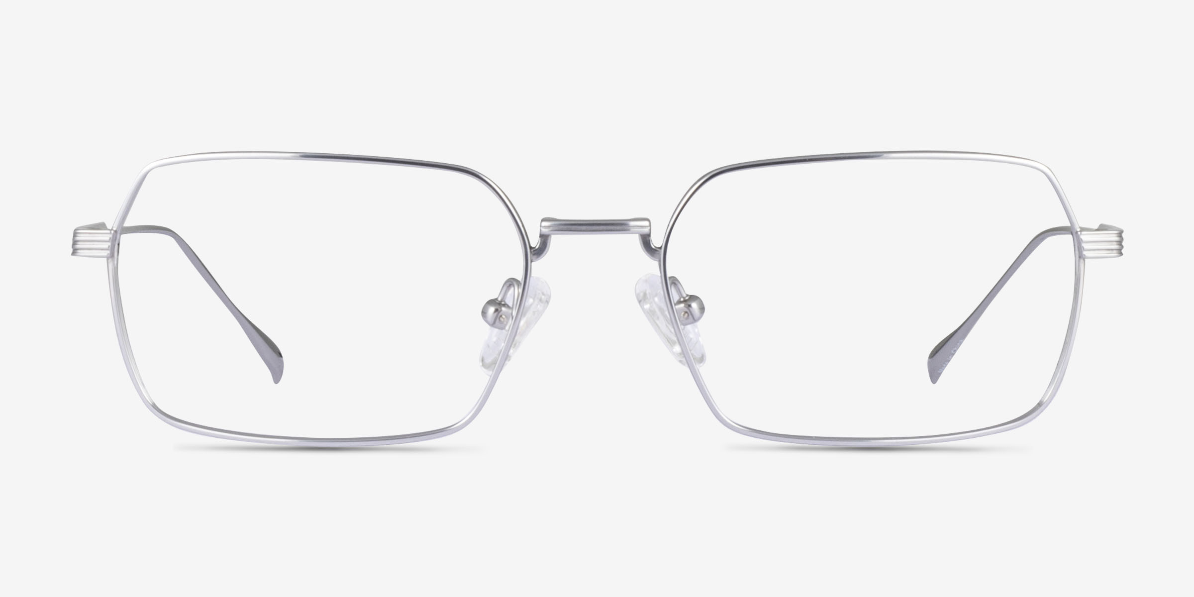 Nexo Argenté TitaniumMontures de lunettes de vue d'EyeBuyDirect, Vue de Face