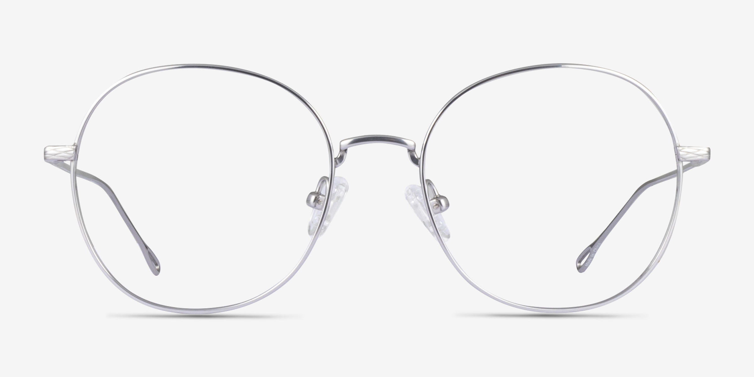 Zero Argenté TitaniumMontures de lunettes de vue d'EyeBuyDirect, Vue de Face