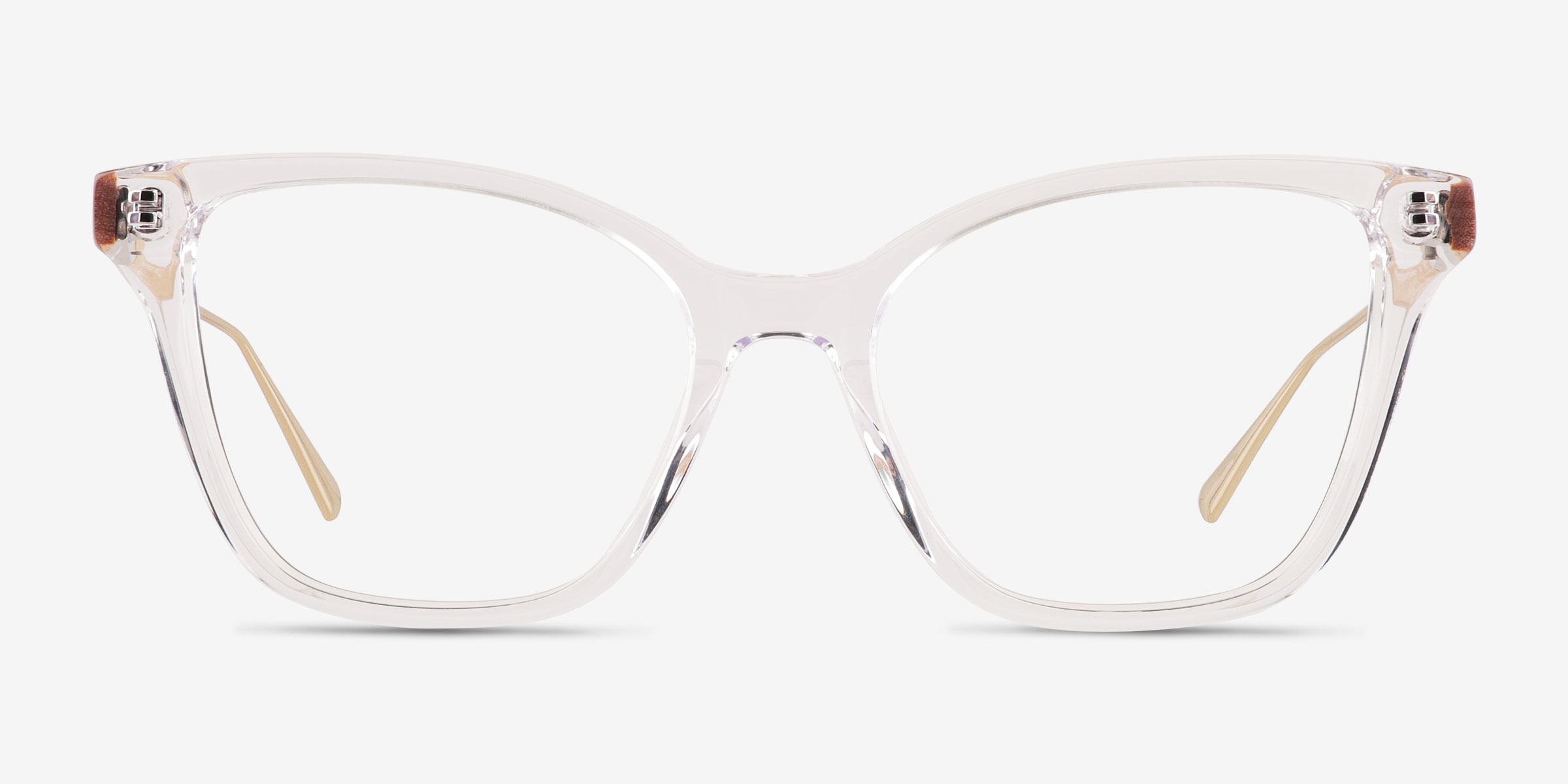 Grain Transparent Wood-textureMontures de lunettes de vue d'EyeBuyDirect, Vue de Face