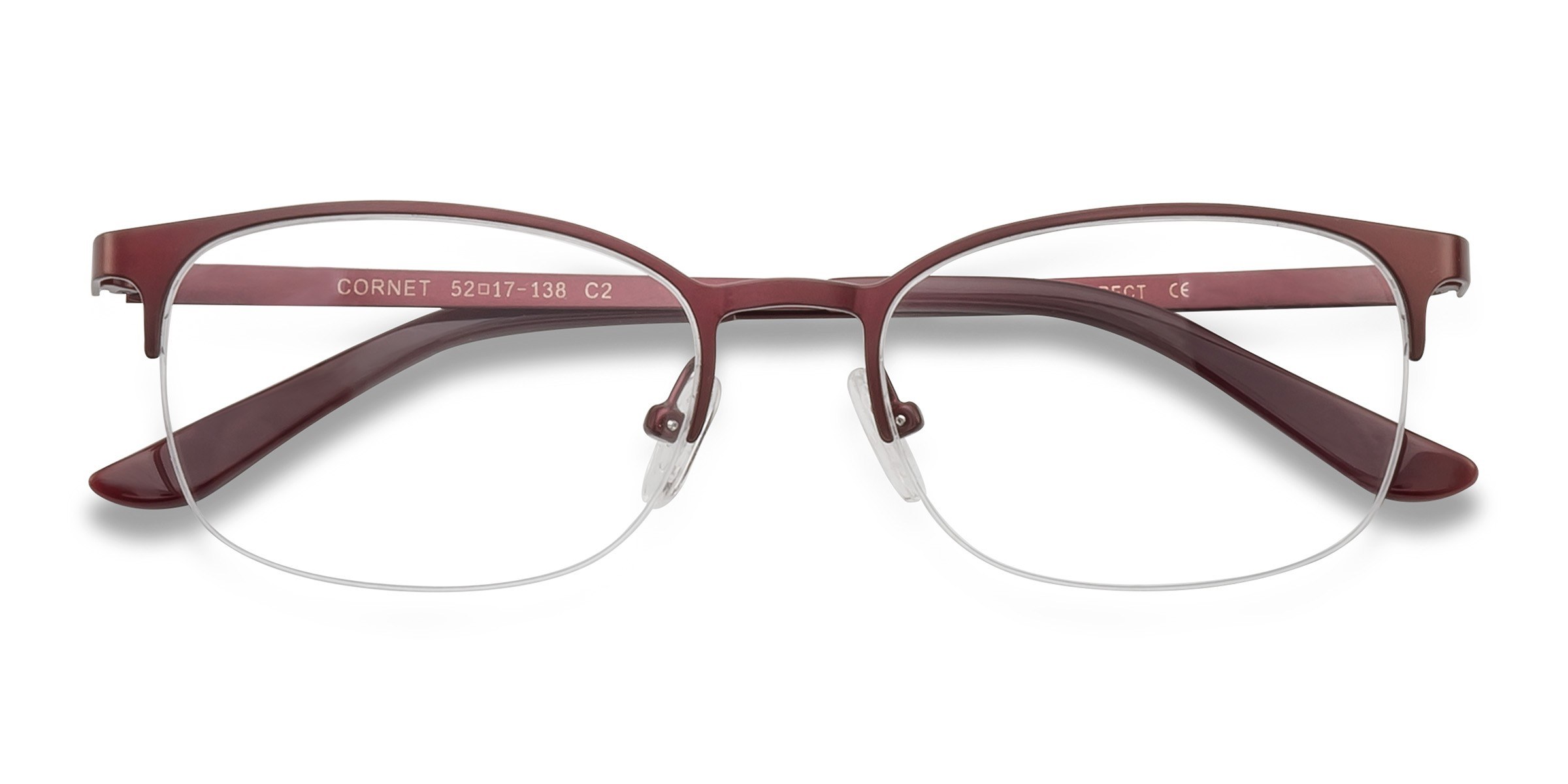Burgundy Cornet -  Métal Lunettes de vue
