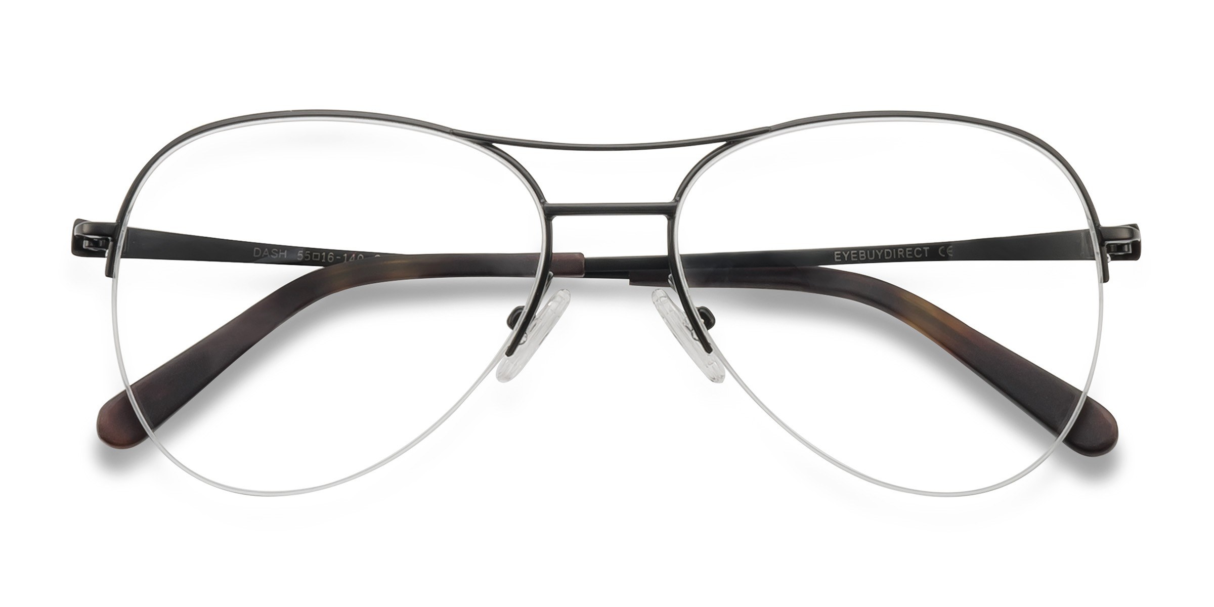 Noir Dash -  Métal Lunettes de vue