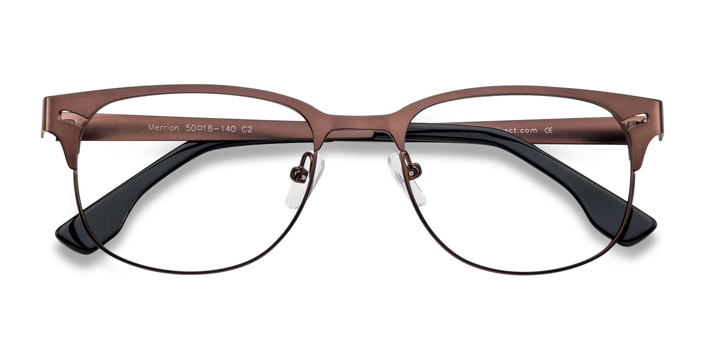 Coffee Merrion -  Metal Eyeglasses