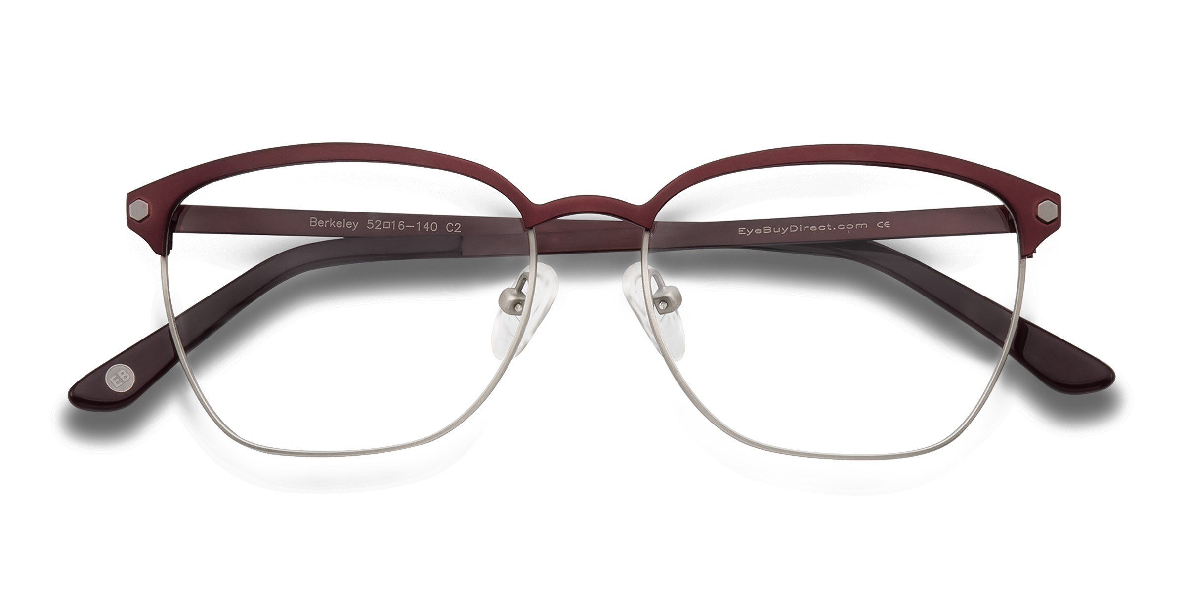 Burgundy Berkeley -  Metal Eyeglasses