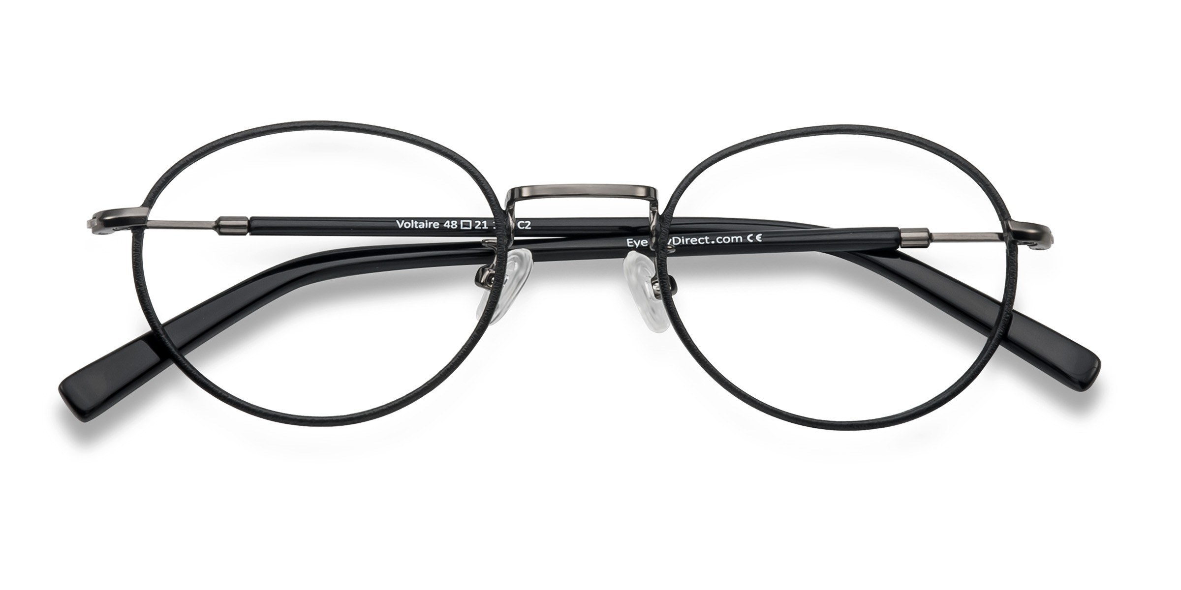 Noir Voltaire -  Métal Lunettes de vue