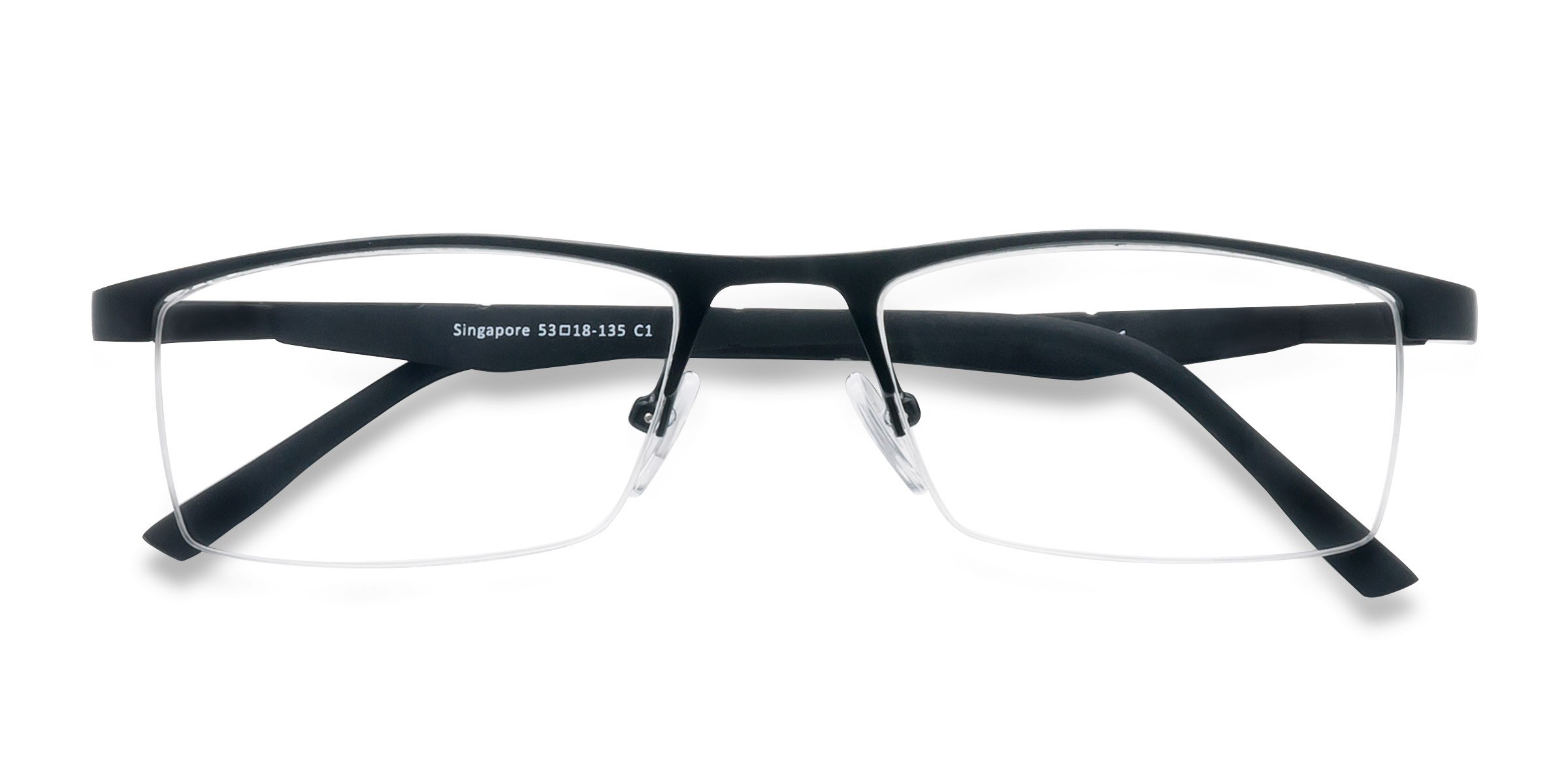 Black Singapore -  Metal Eyeglasses